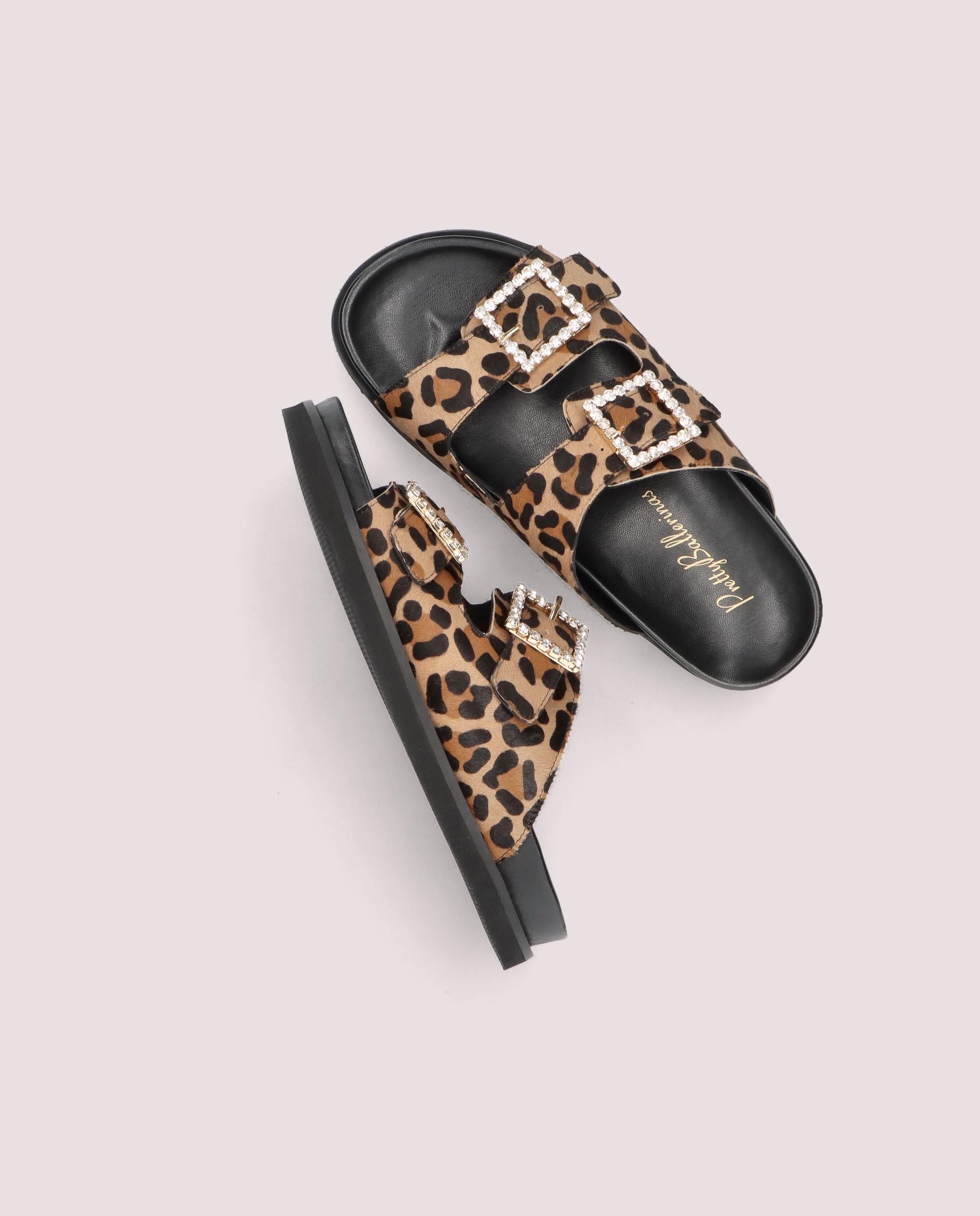 Belle Animal Print Pony Sandals