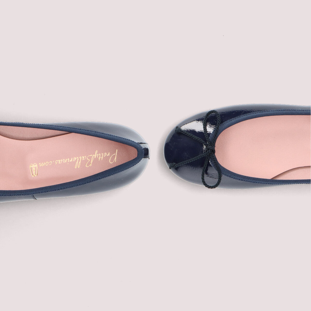 Rosario Blue Patent Leather Ballerinas