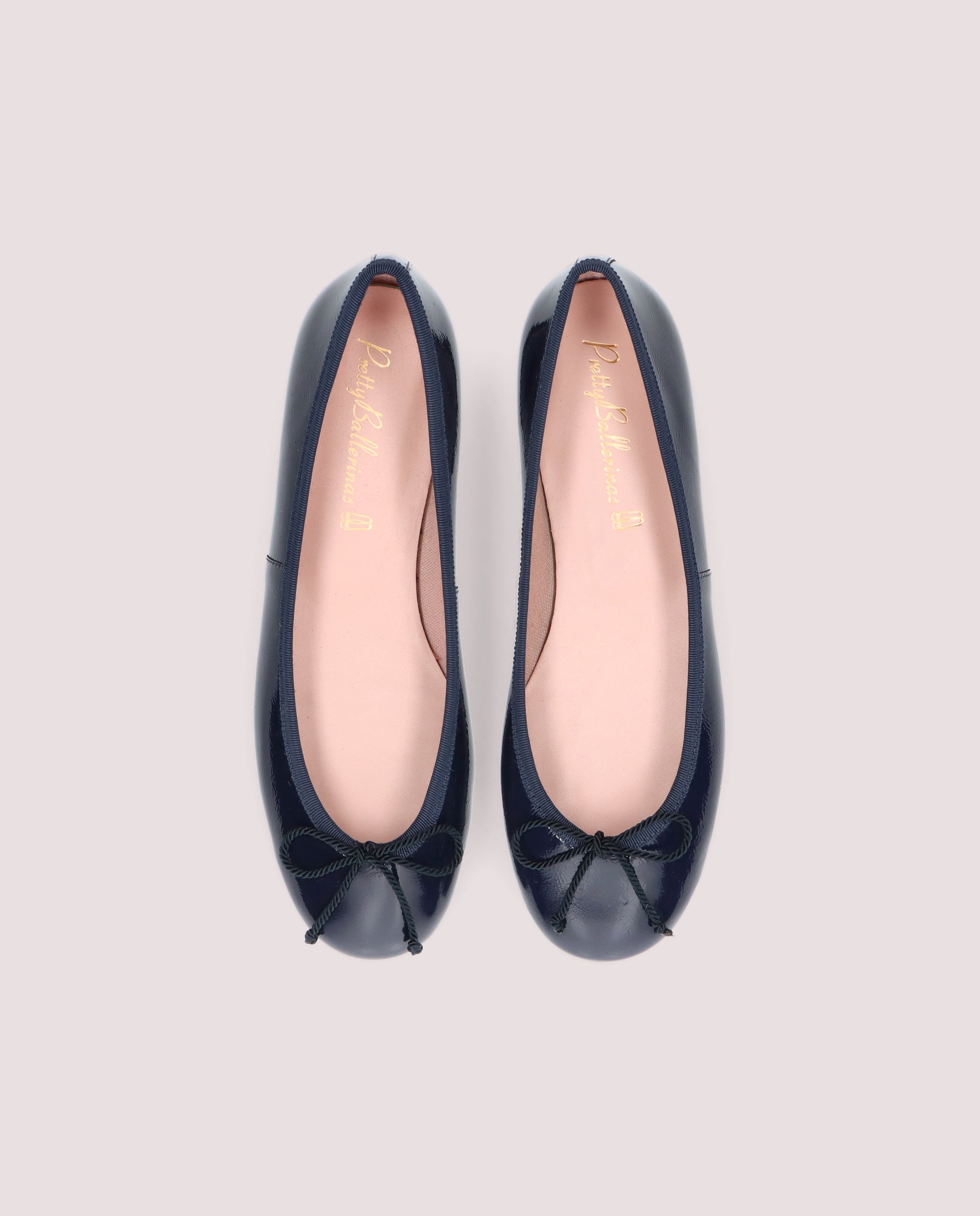 Rosario Blue Patent Leather Ballerinas