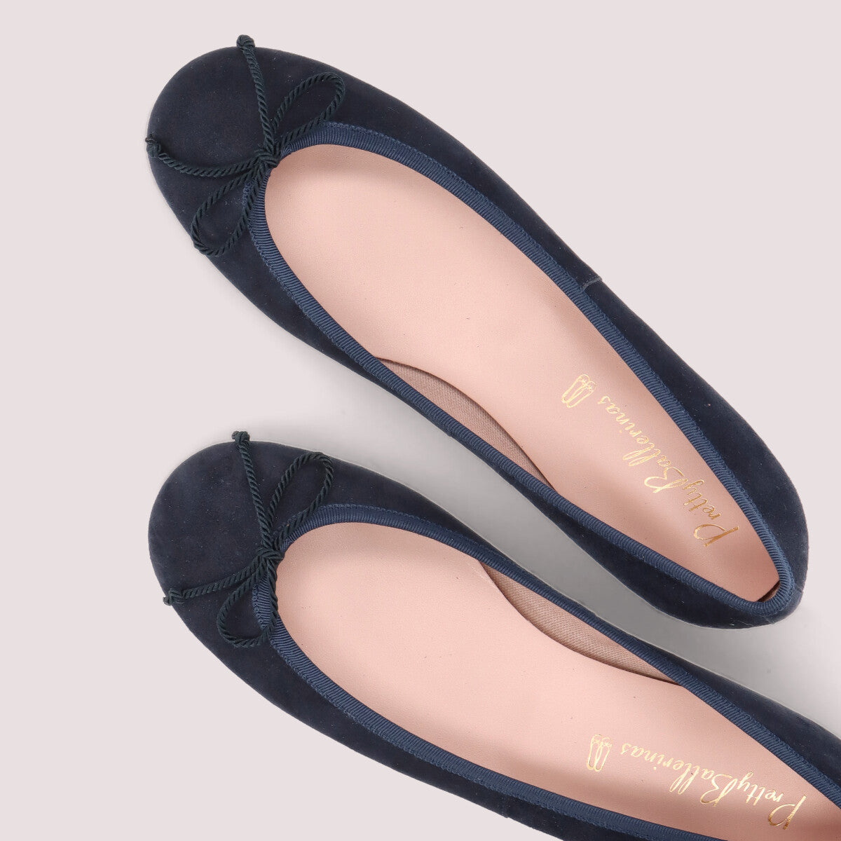 Rosario Blue Suede Ballerinas