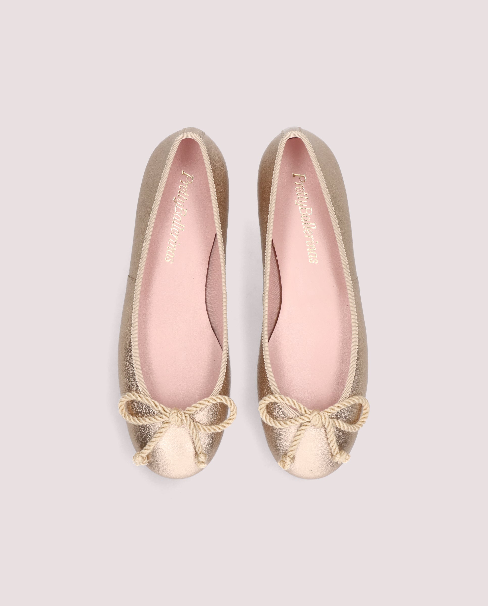 Rosario Gold Ballet Flats Metallic Leather
