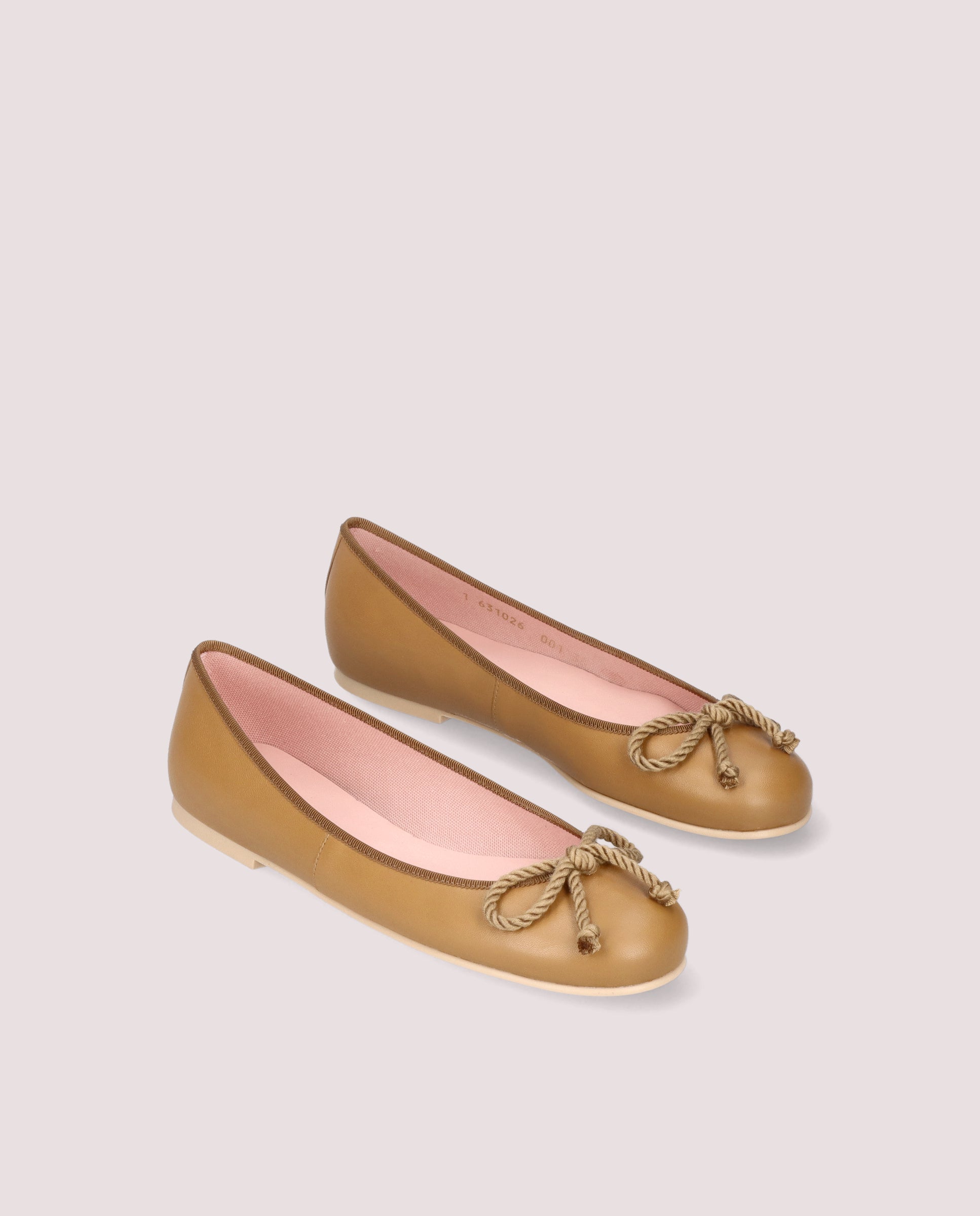 Rosario Brown Leather Ballerinas