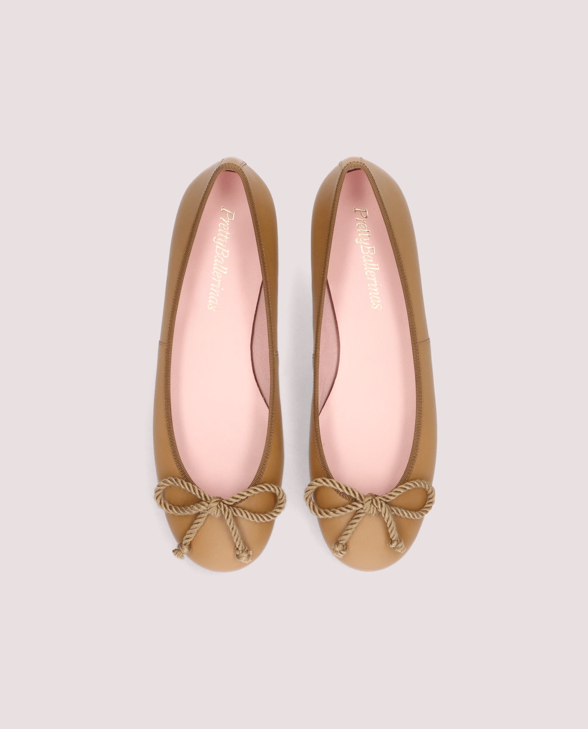 Rosario Brown Leather Ballerinas