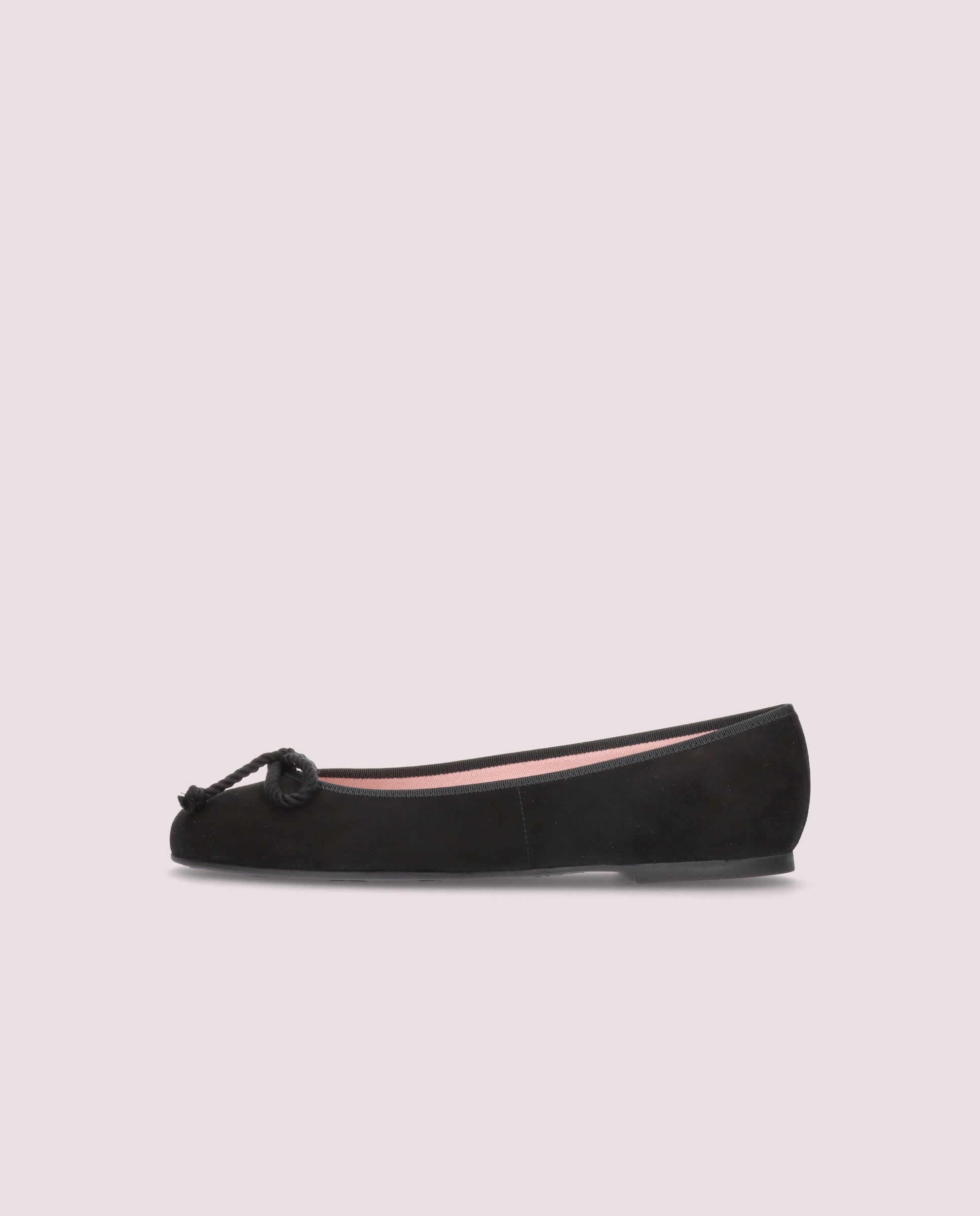 Rosario Black Suede Ballet Flats
