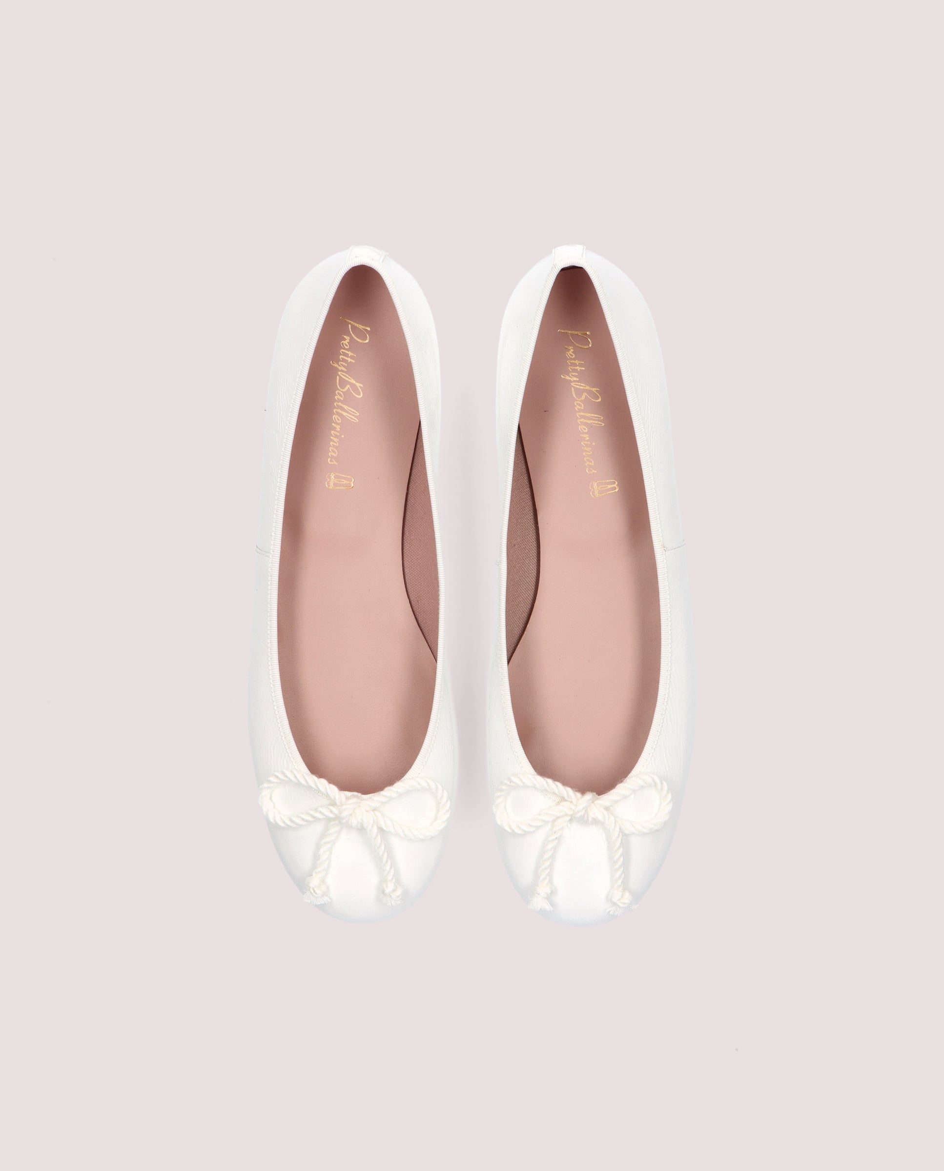 Rosario White Patent Leather Ballet Flats