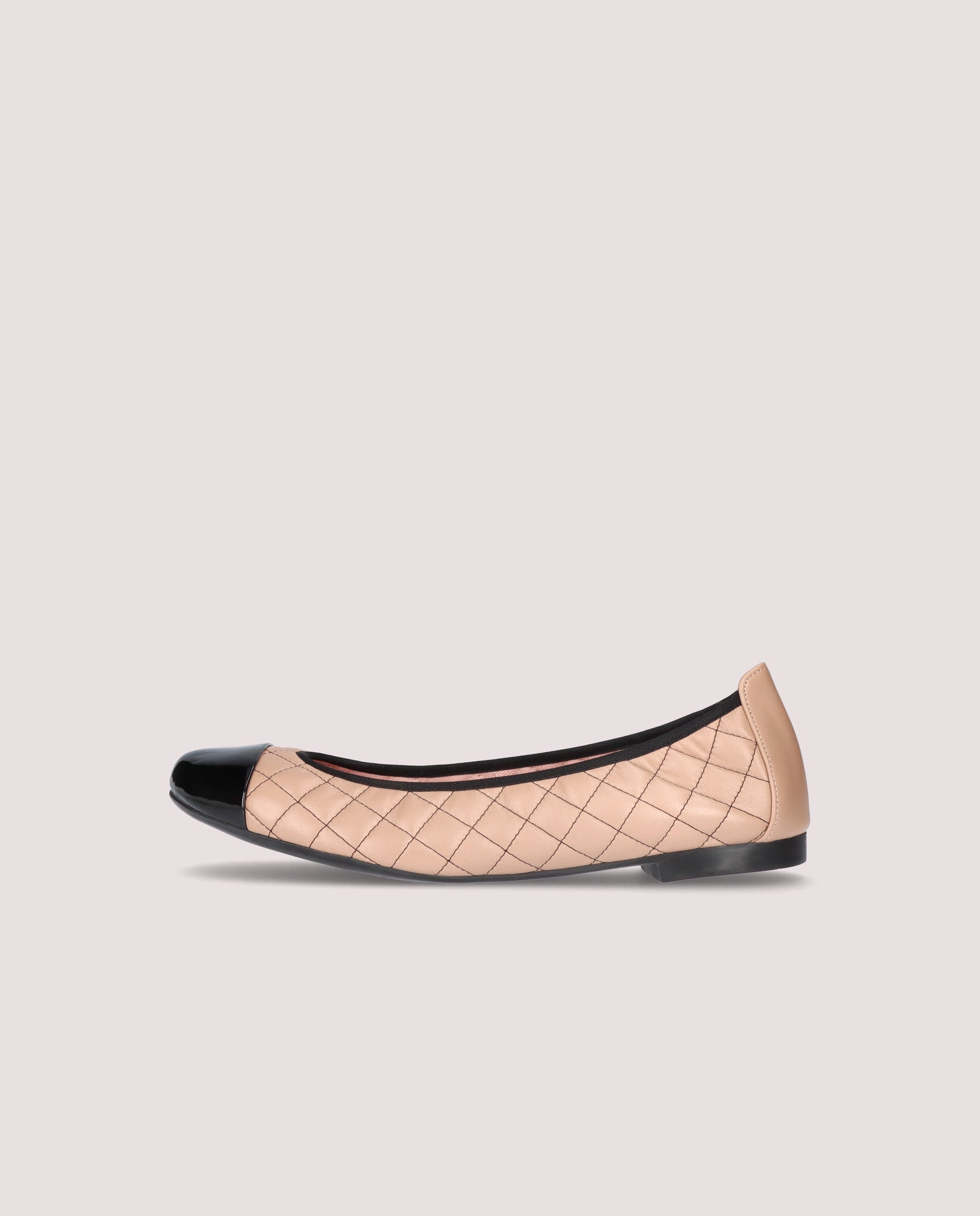 Shirley Beige Leather Ballet Flats