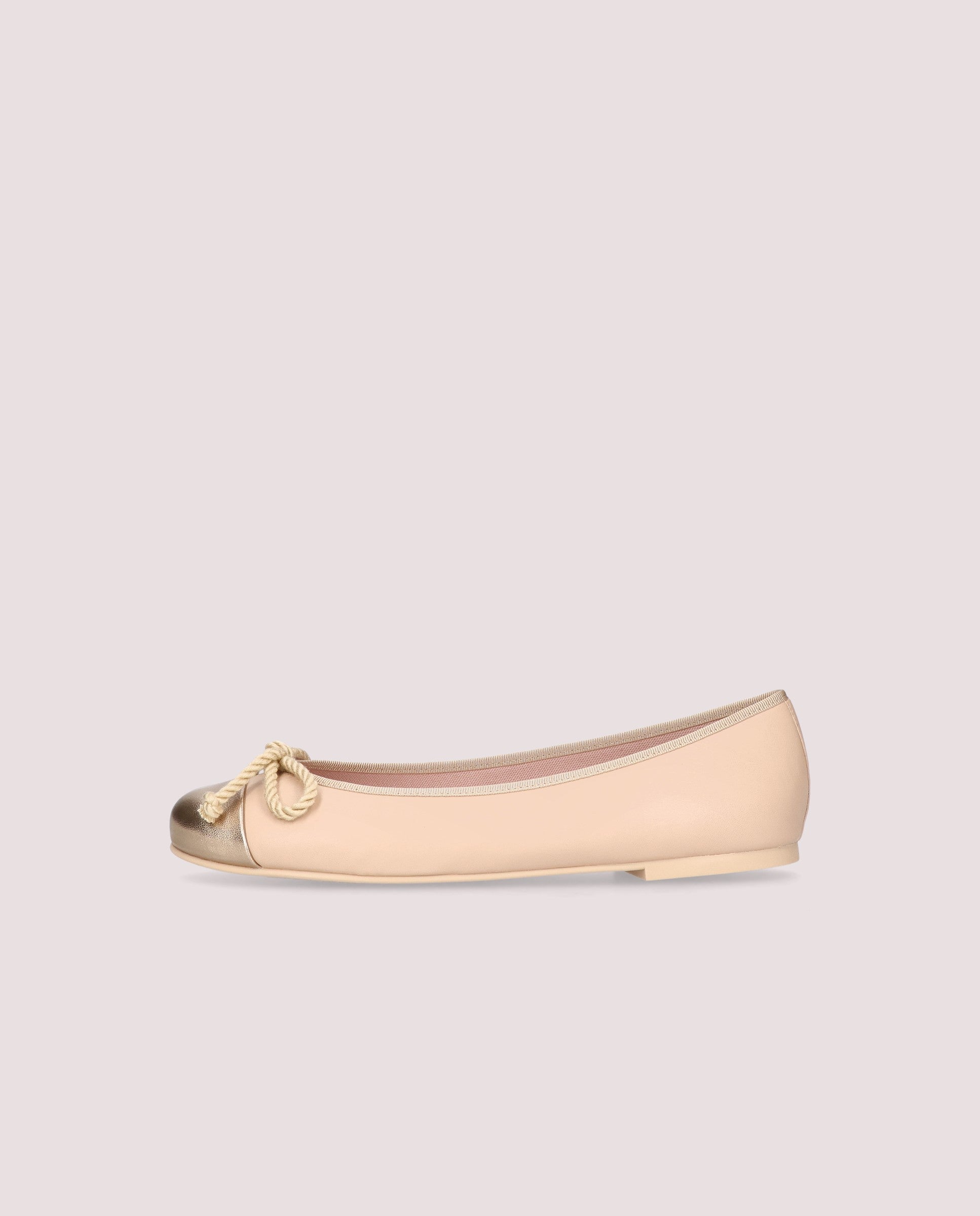 Rosario Gold Ballerinas Metallic Leather