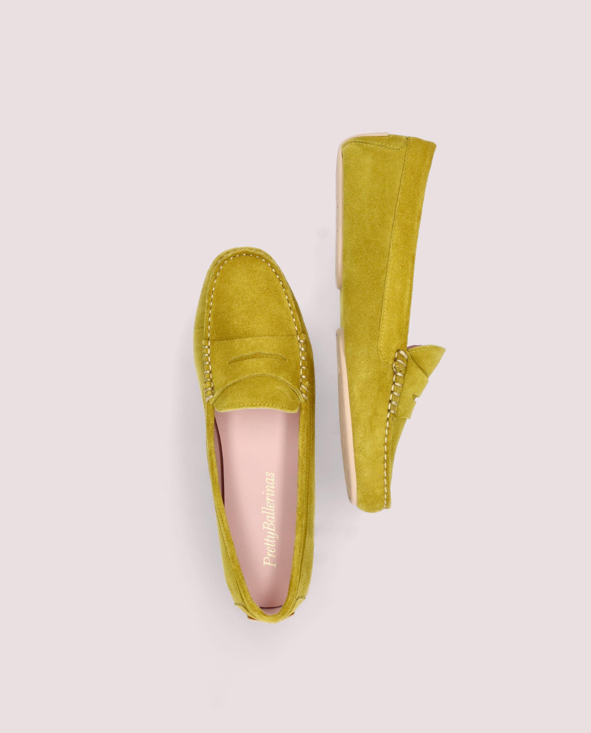 Josephine Yellow Suede Loafers