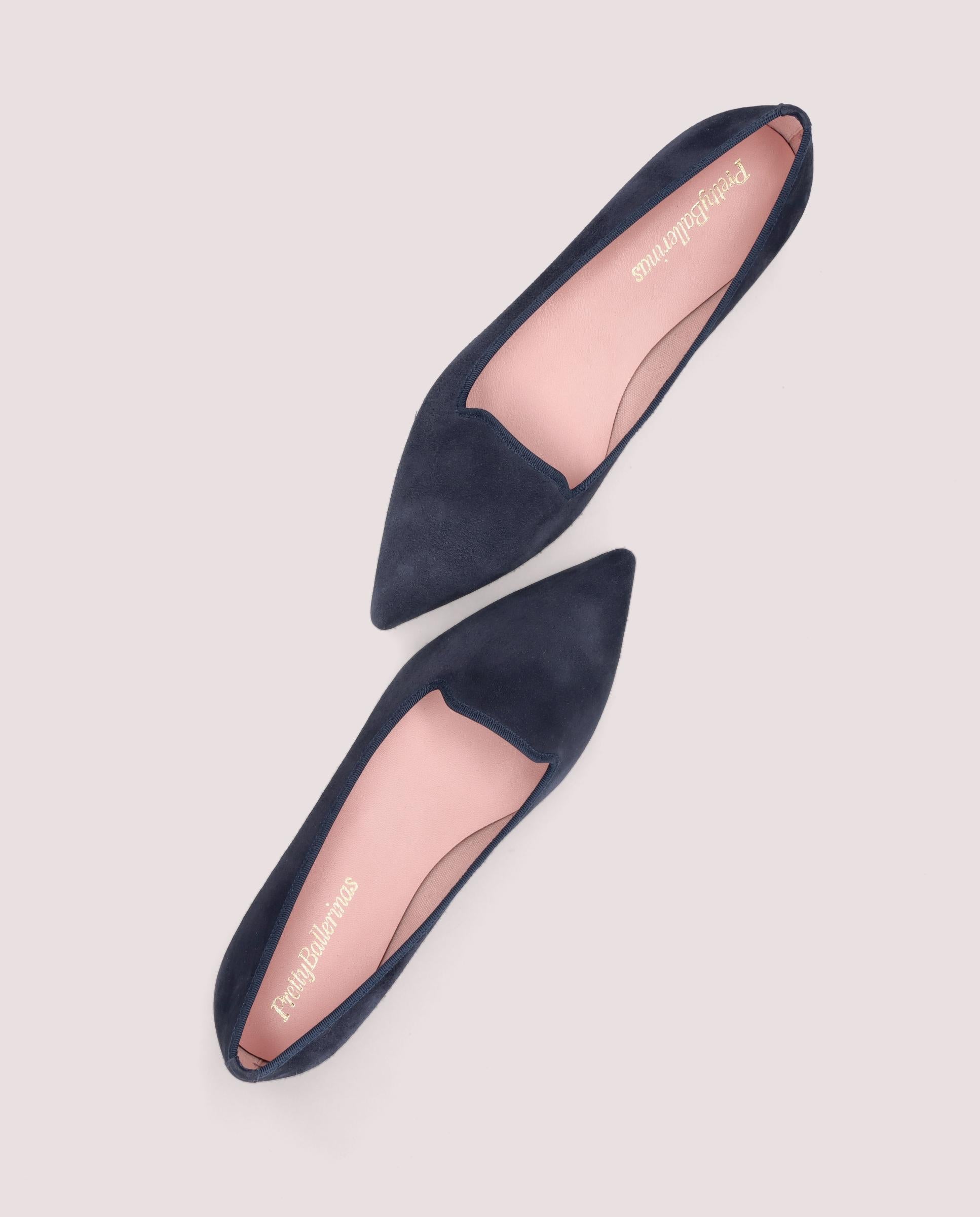 Blue Suede Ella Loafers