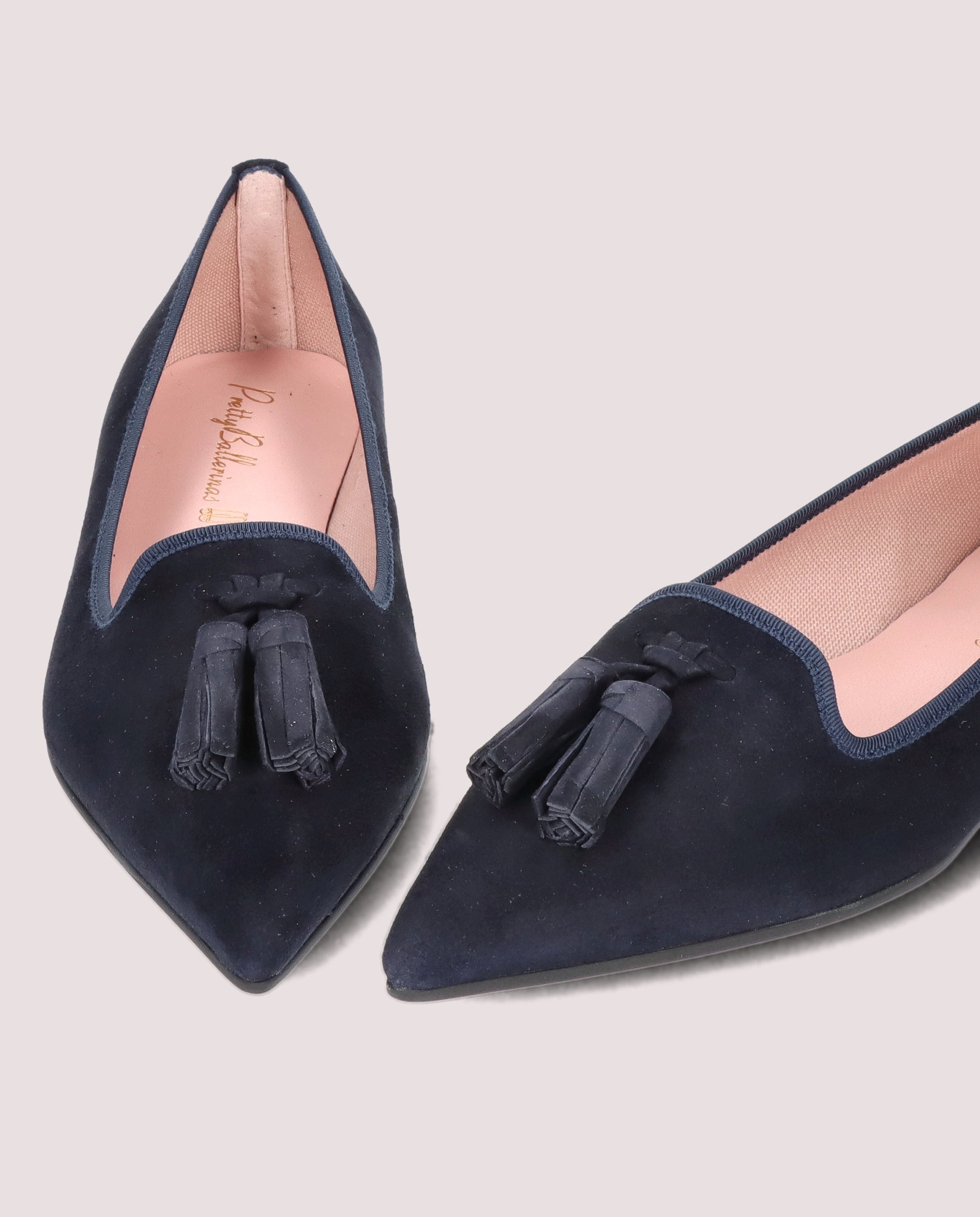 Blue Suede Ella Loafers