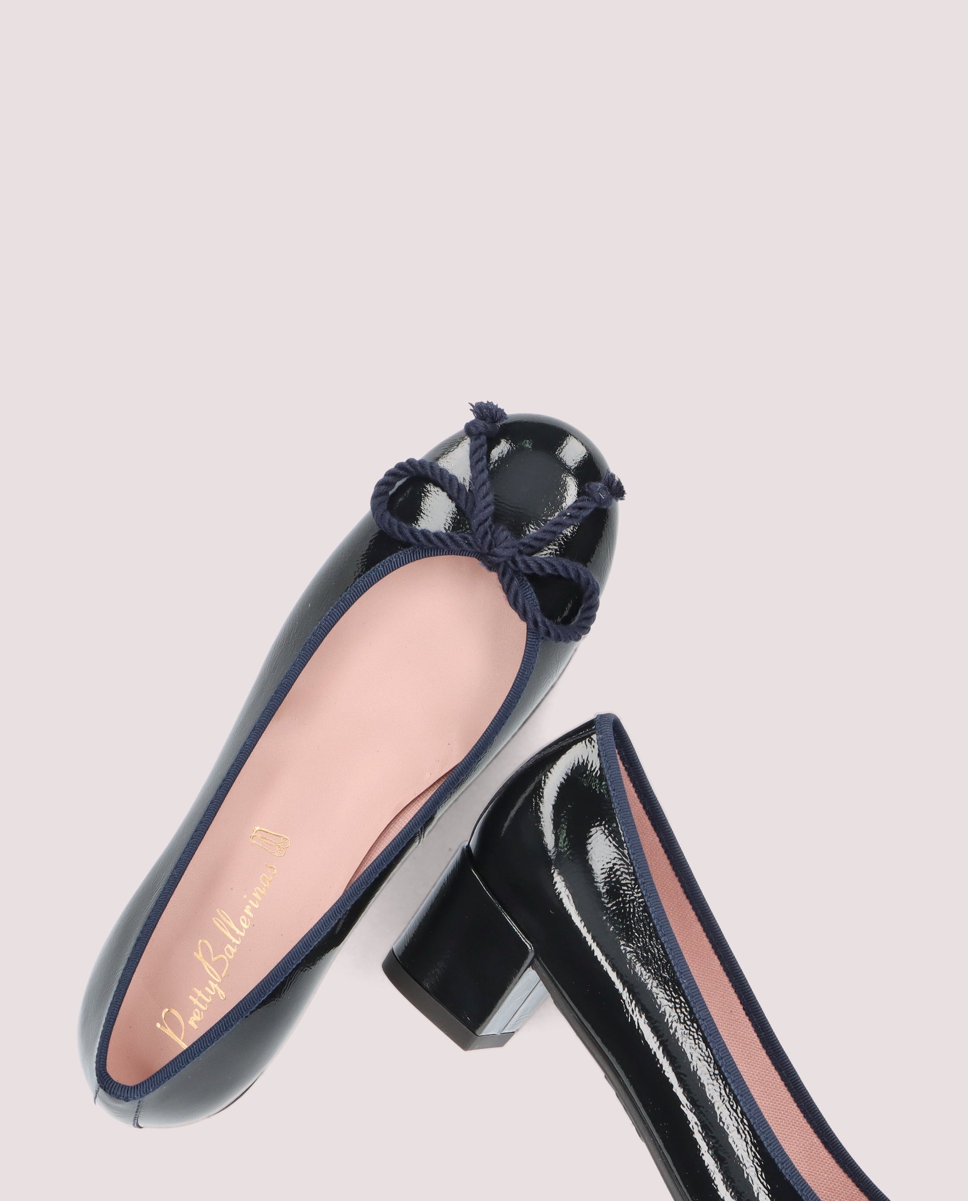 Joanna Blue Patent Leather Ballet Flats