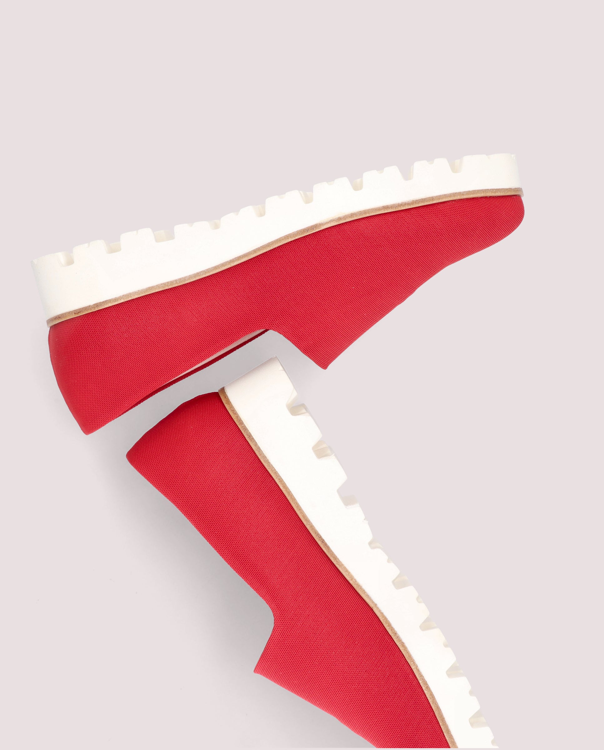 Charlize Red Woven Loafers