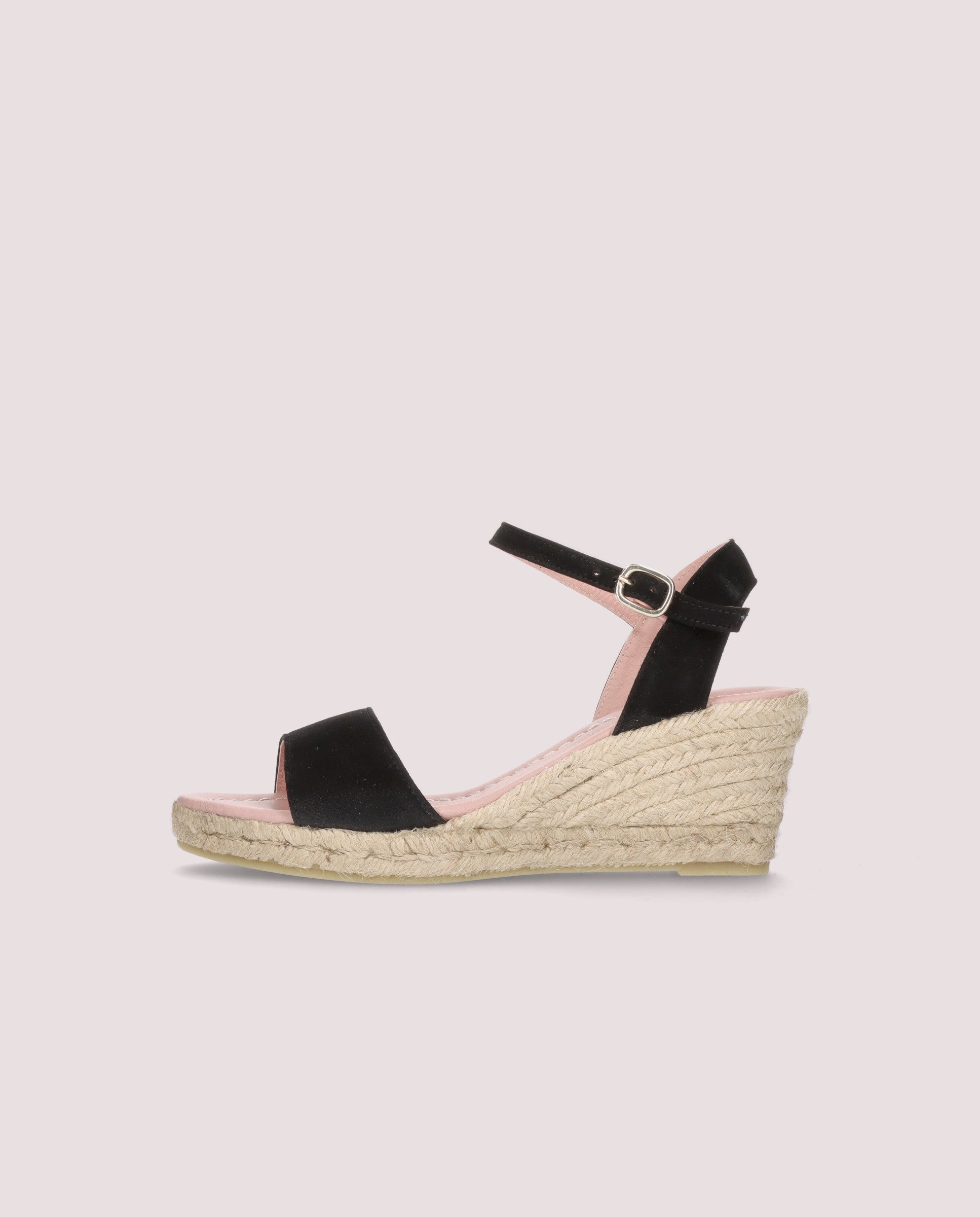 Deborah Black Suede Esparto Espadrilles