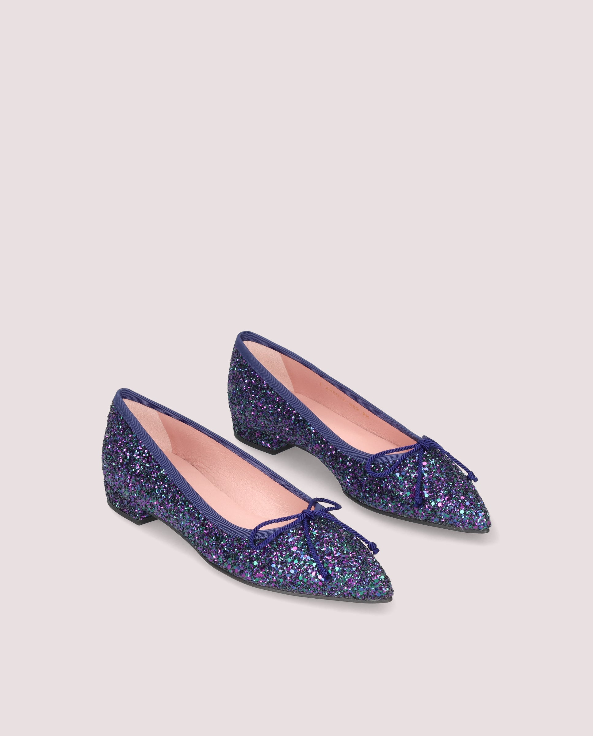 Clementine Violet Knitted Ballerinas