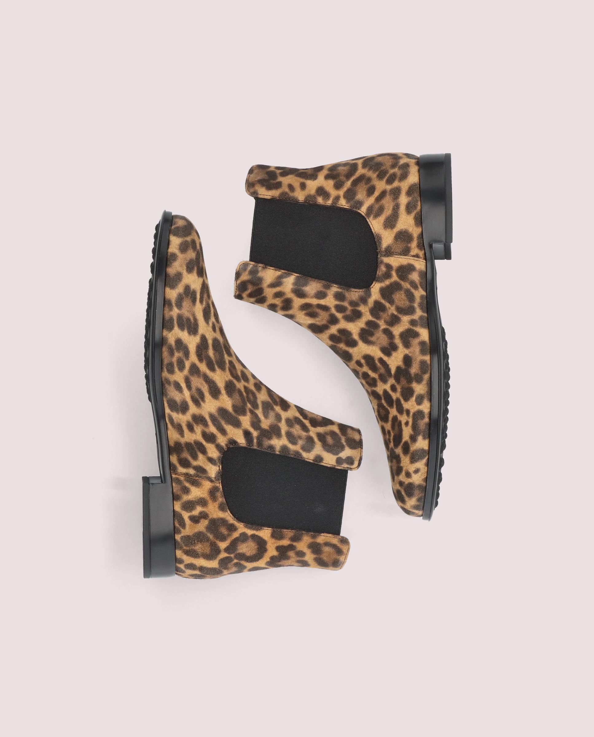 Pat Animal Print Suede Ankle Boots