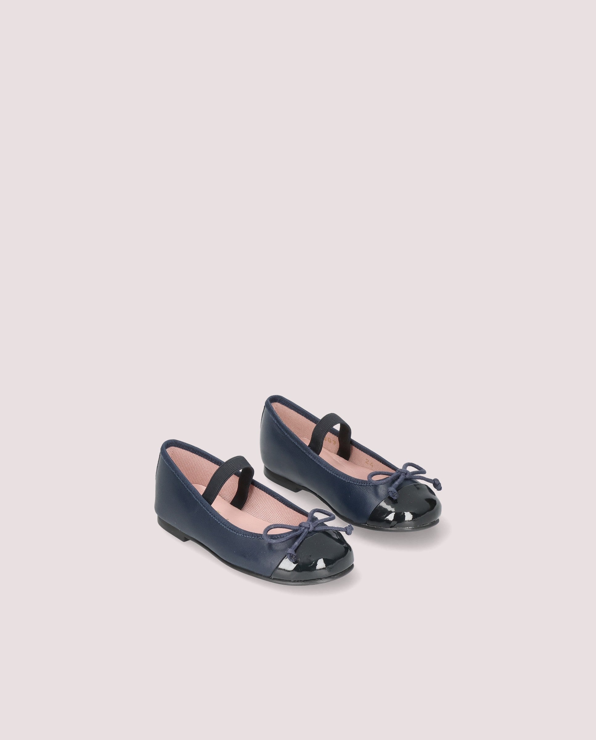Hannah Blue Leather Ballet Flats