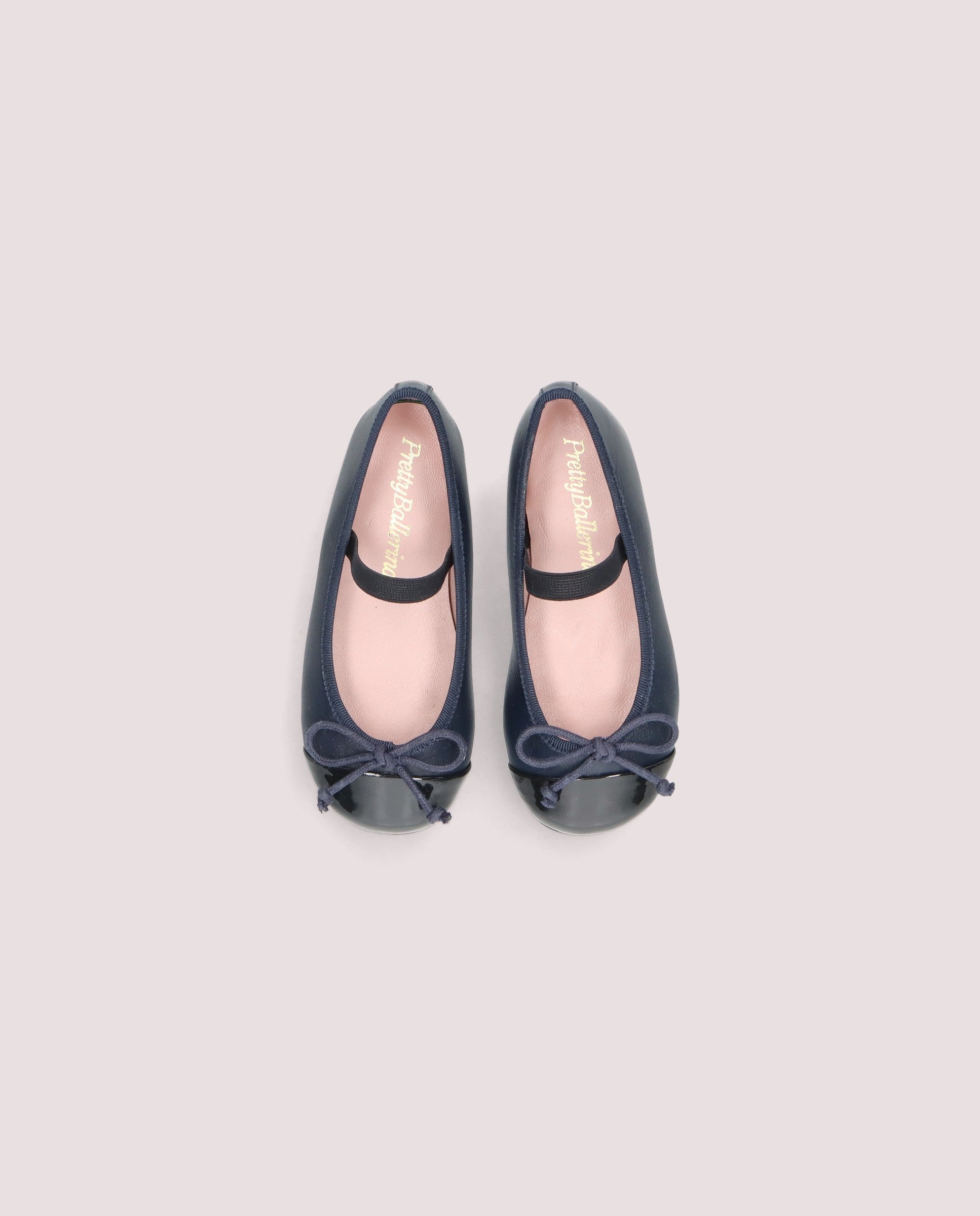 Hannah Blue Leather Ballet Flats