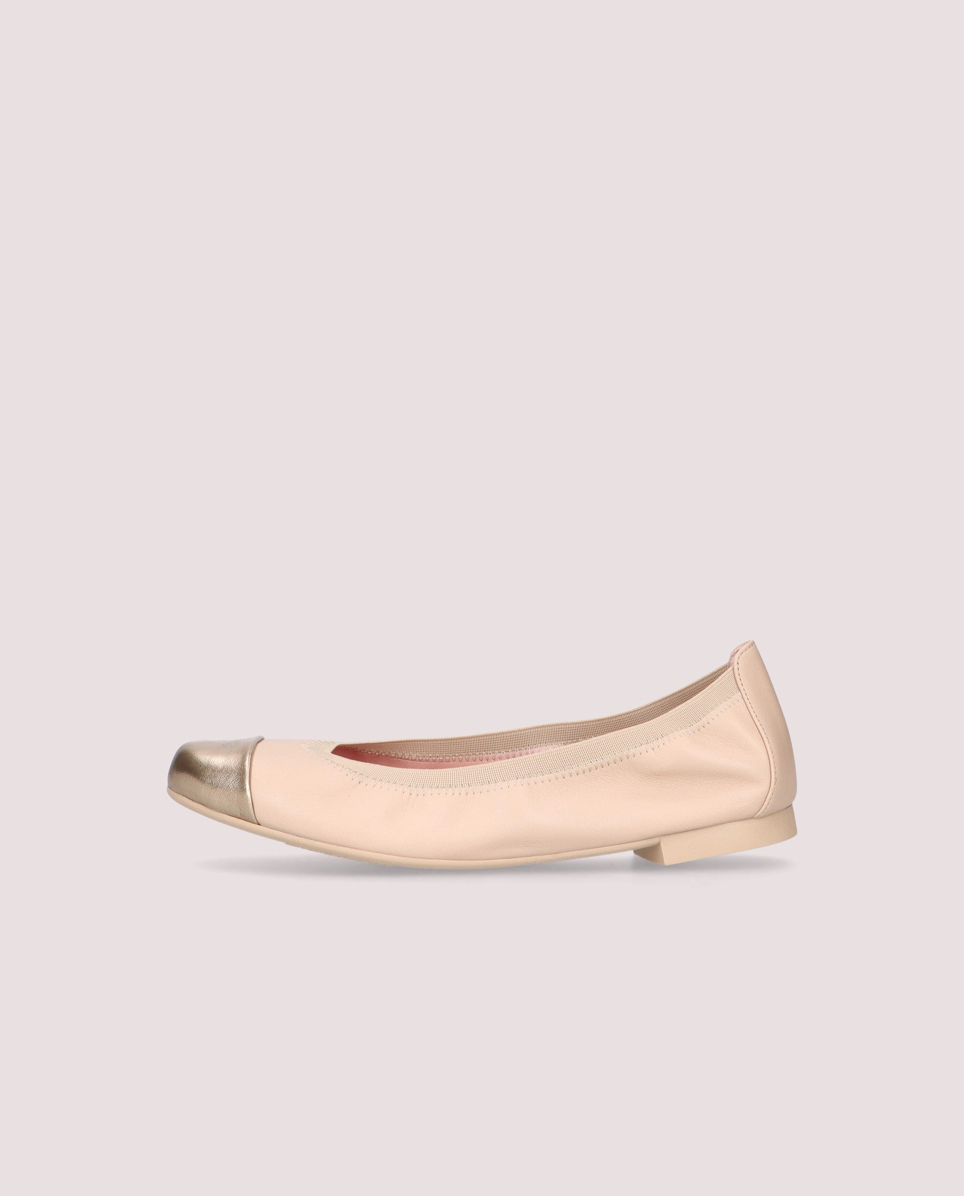 Shirley Beige Leather Ballerinas