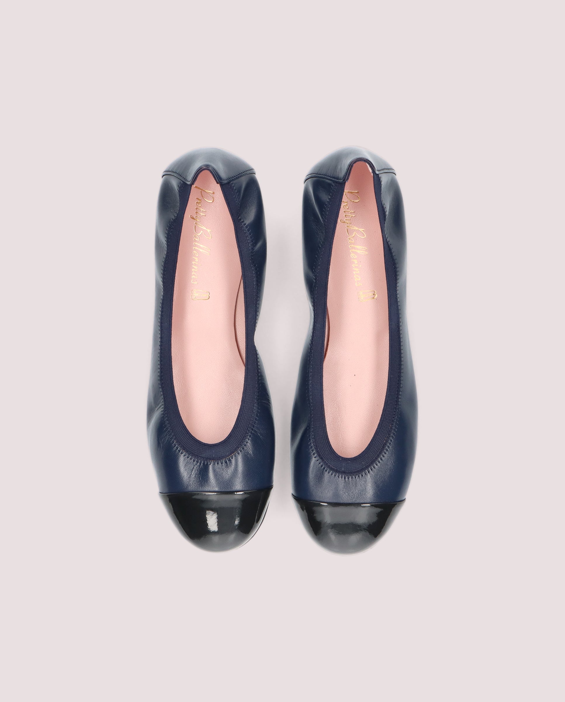 Shirley Blue Leather Ballet Flats