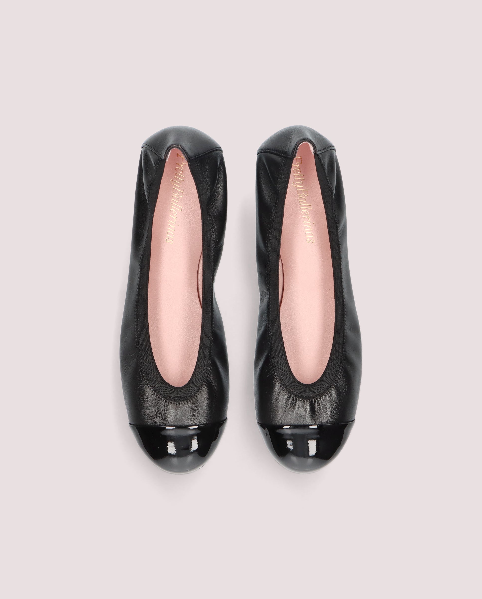 Shirley Black Leather Ballet Flats
