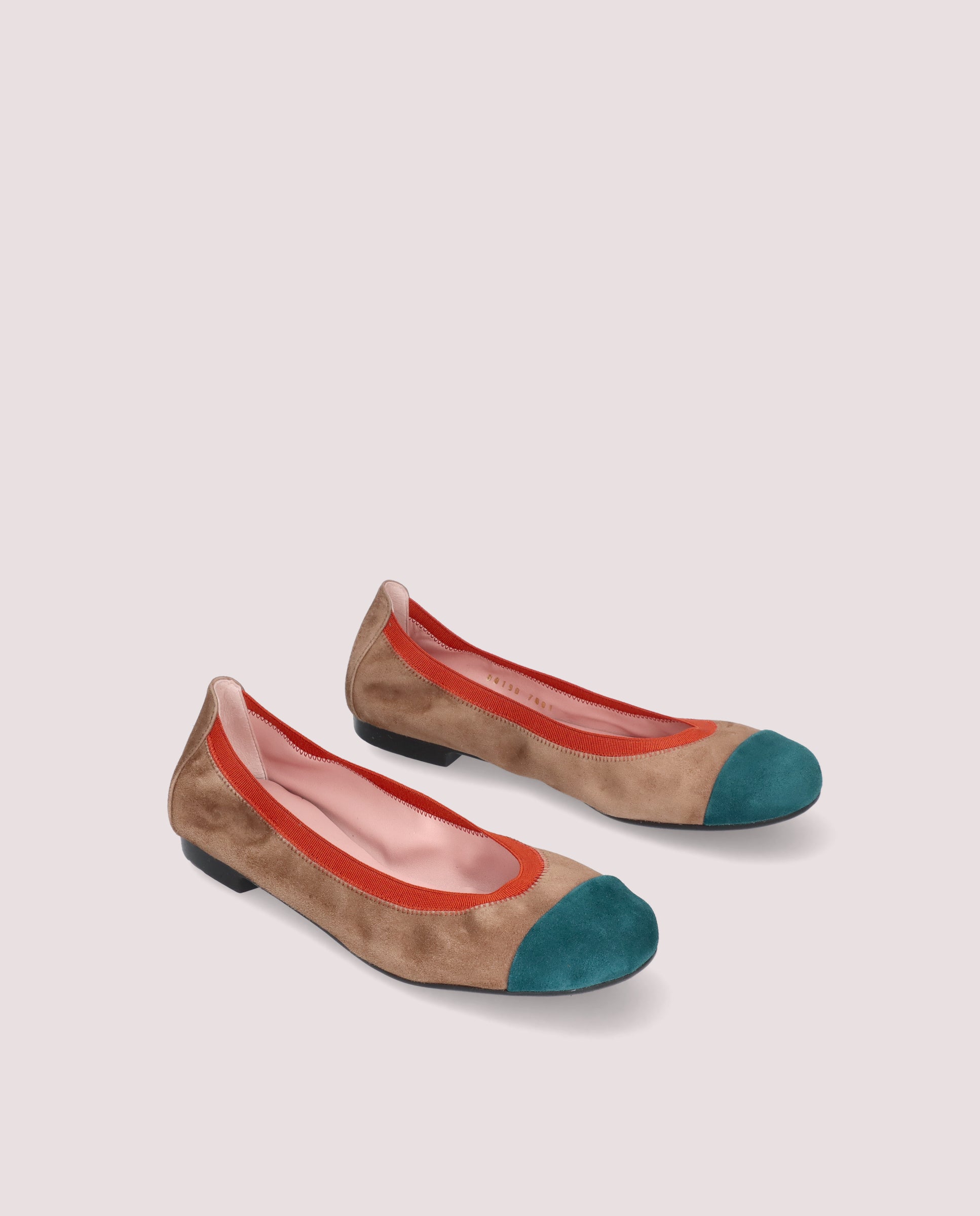 Shirley Green Suede Ballerinas