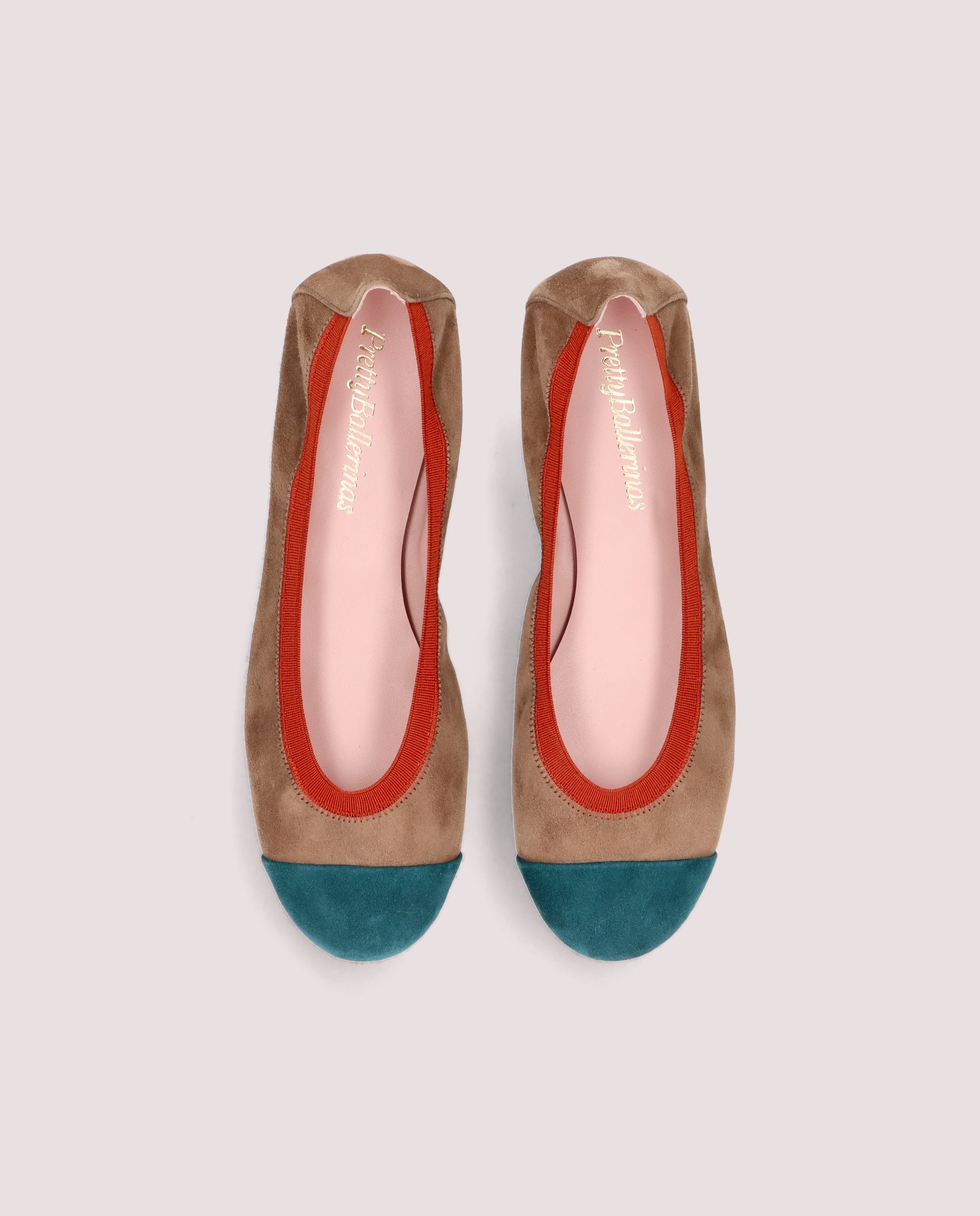 Shirley Green Suede Ballerinas