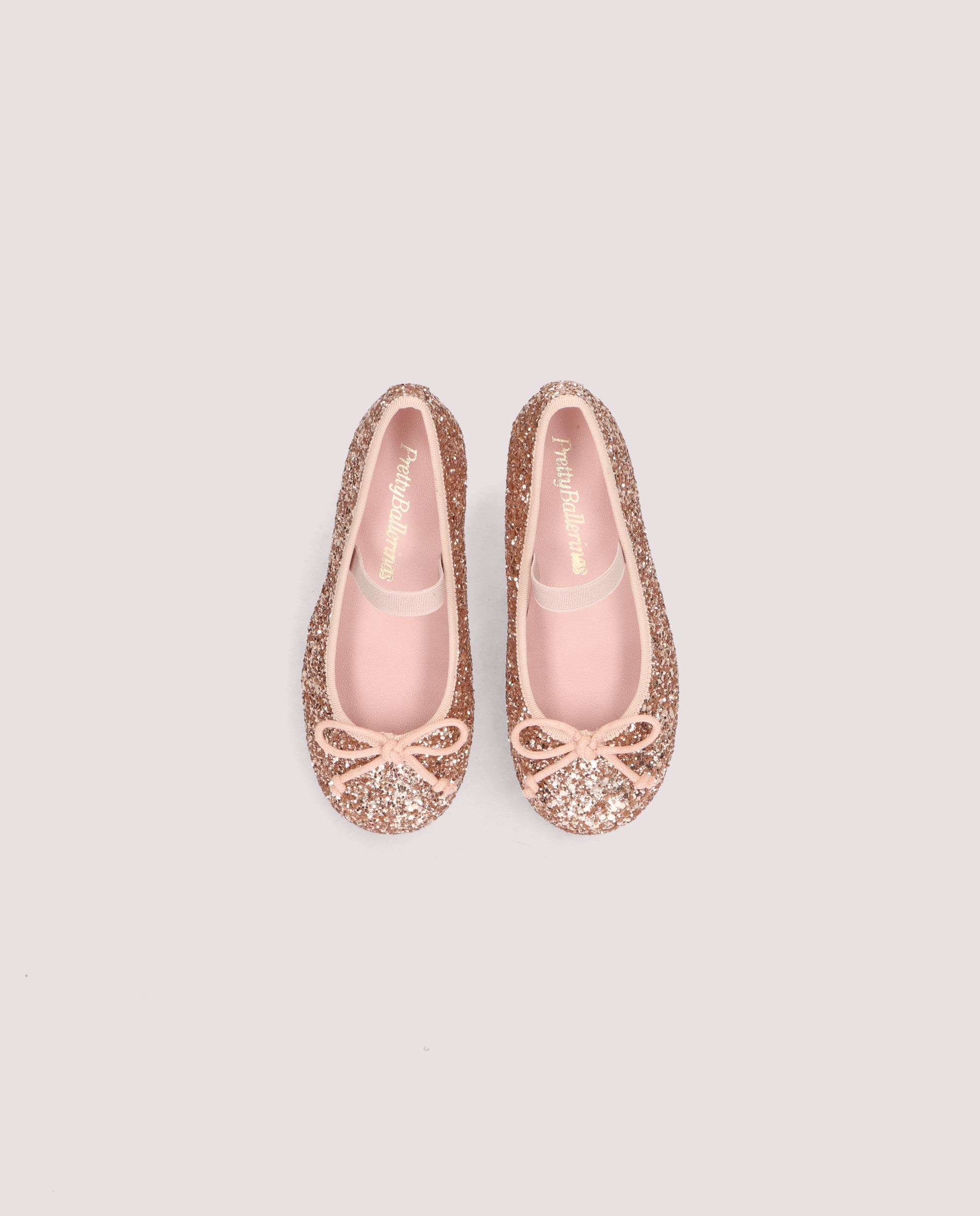 Emma Golden Fabric Ballerinas