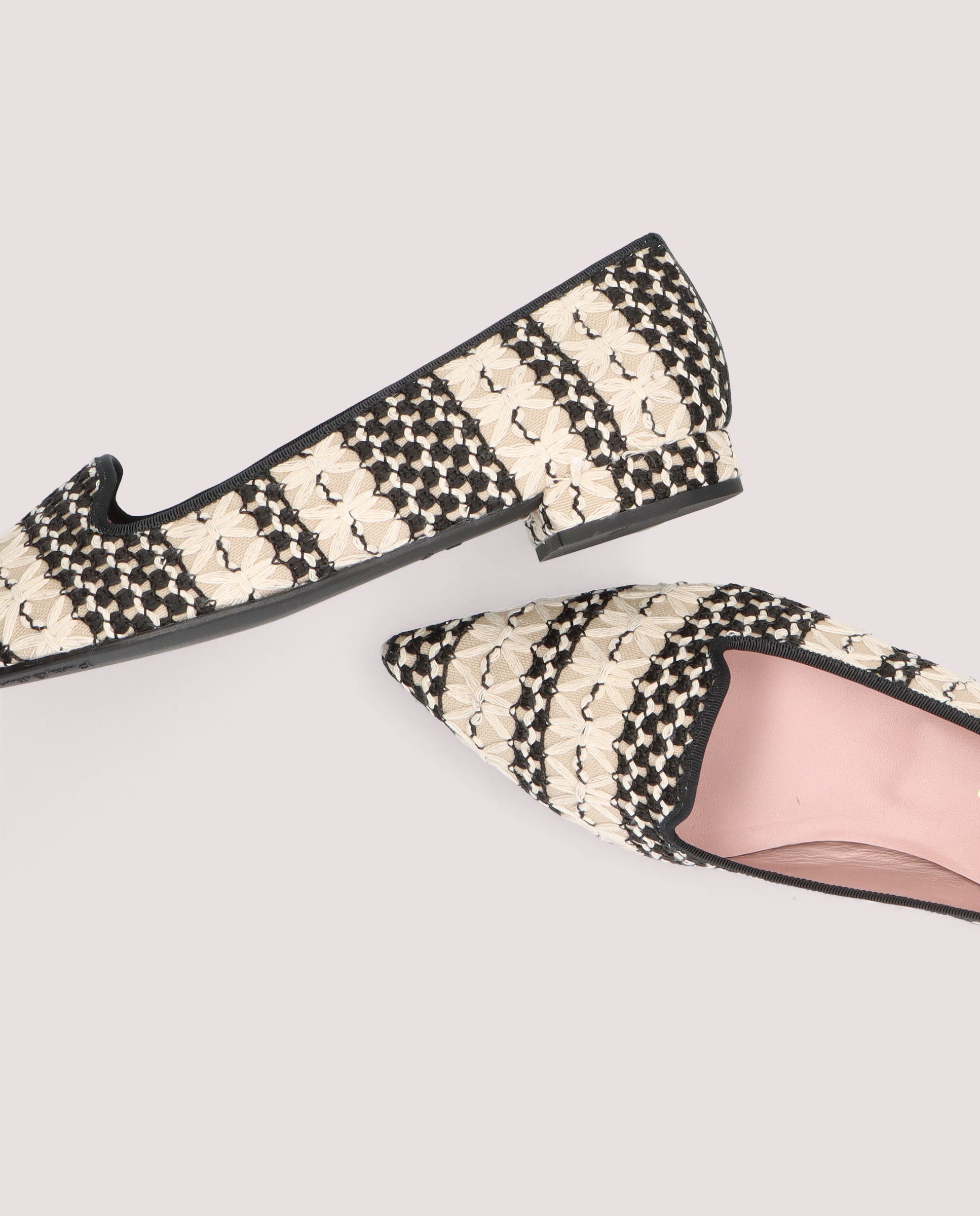 Clementine Black Woven Loafers