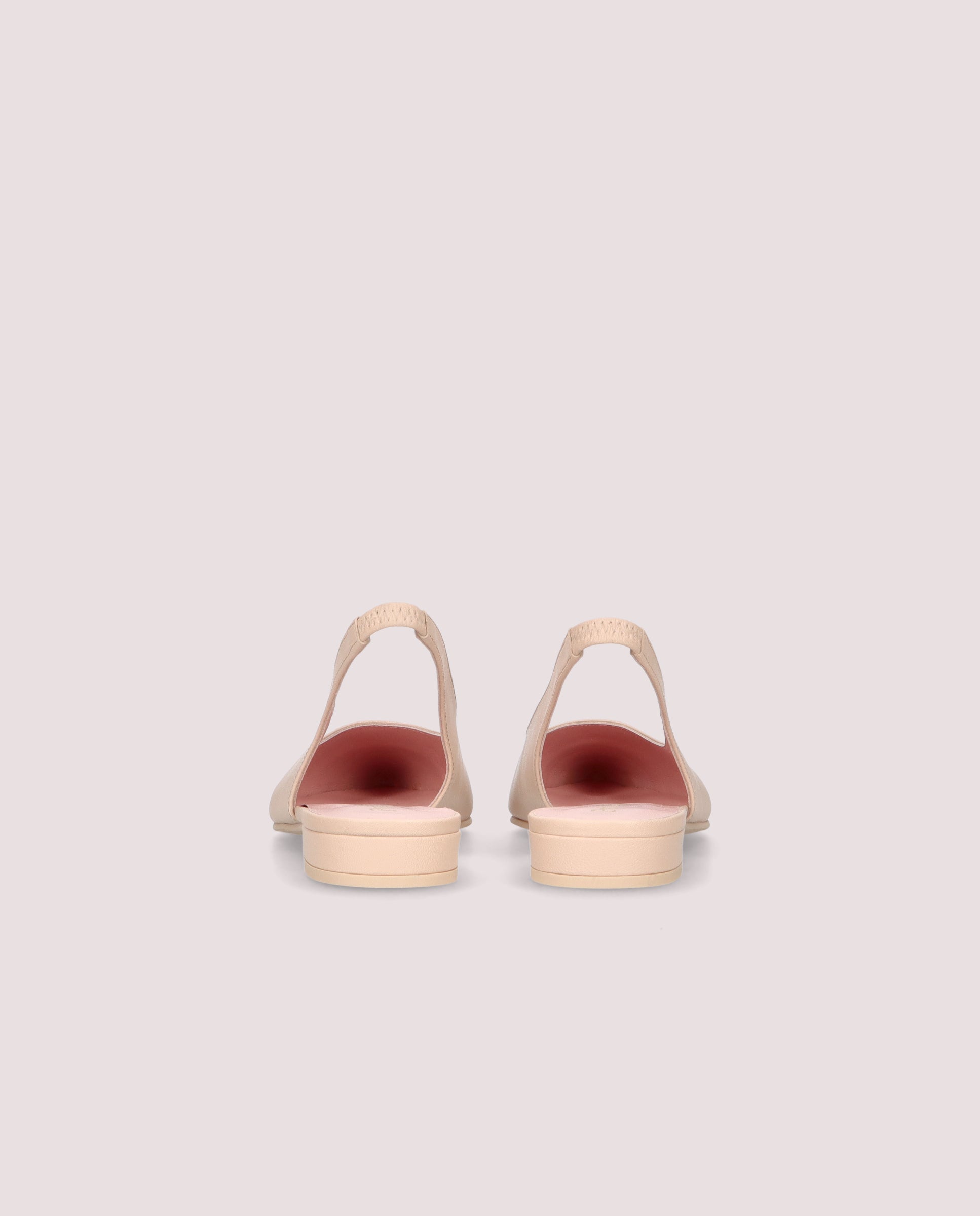 Clementine Beige Leather Ballerinas