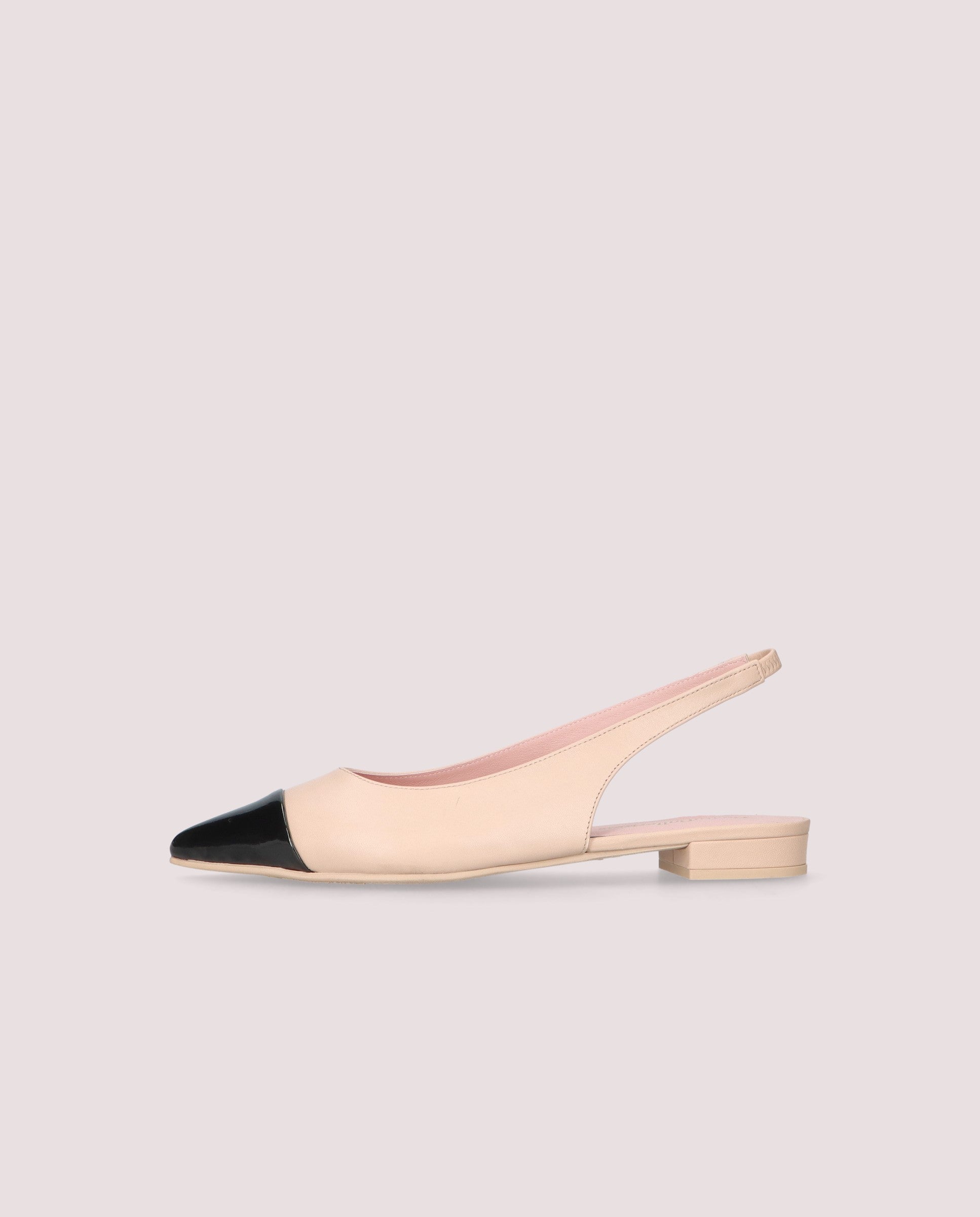 Clementine Beige Leather Ballerinas