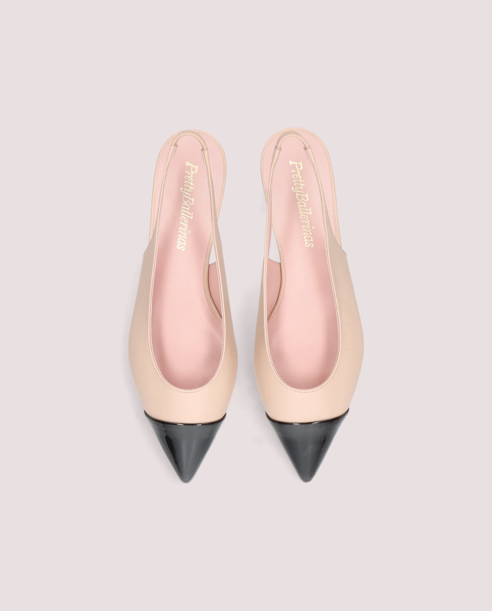 Clementine Beige Leather Ballerinas