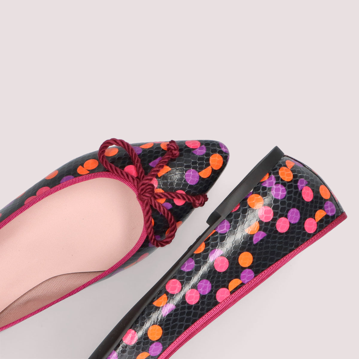 Tyra Multicolored Printed Leather Ballerinas
