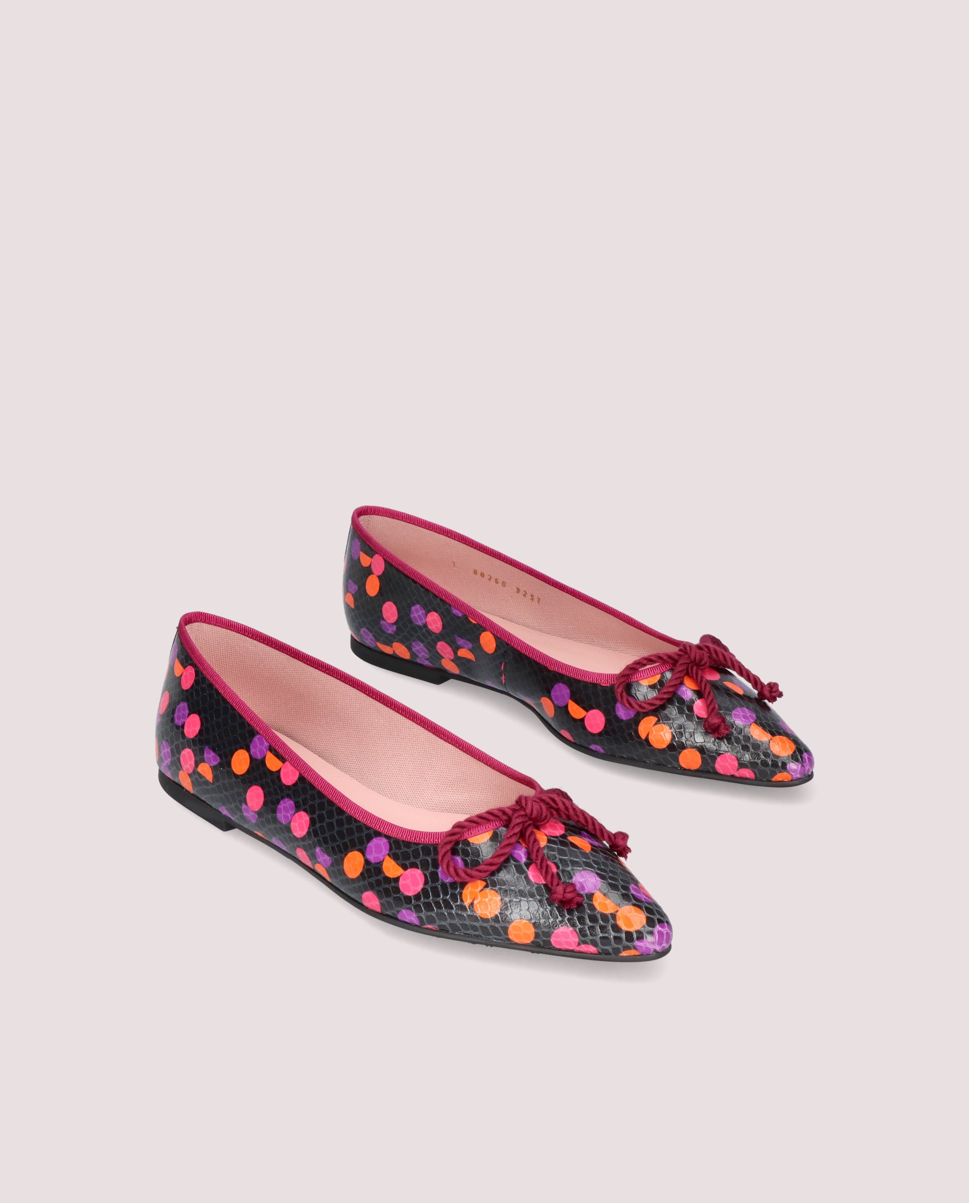 Tyra Multicolored Printed Leather Ballerinas