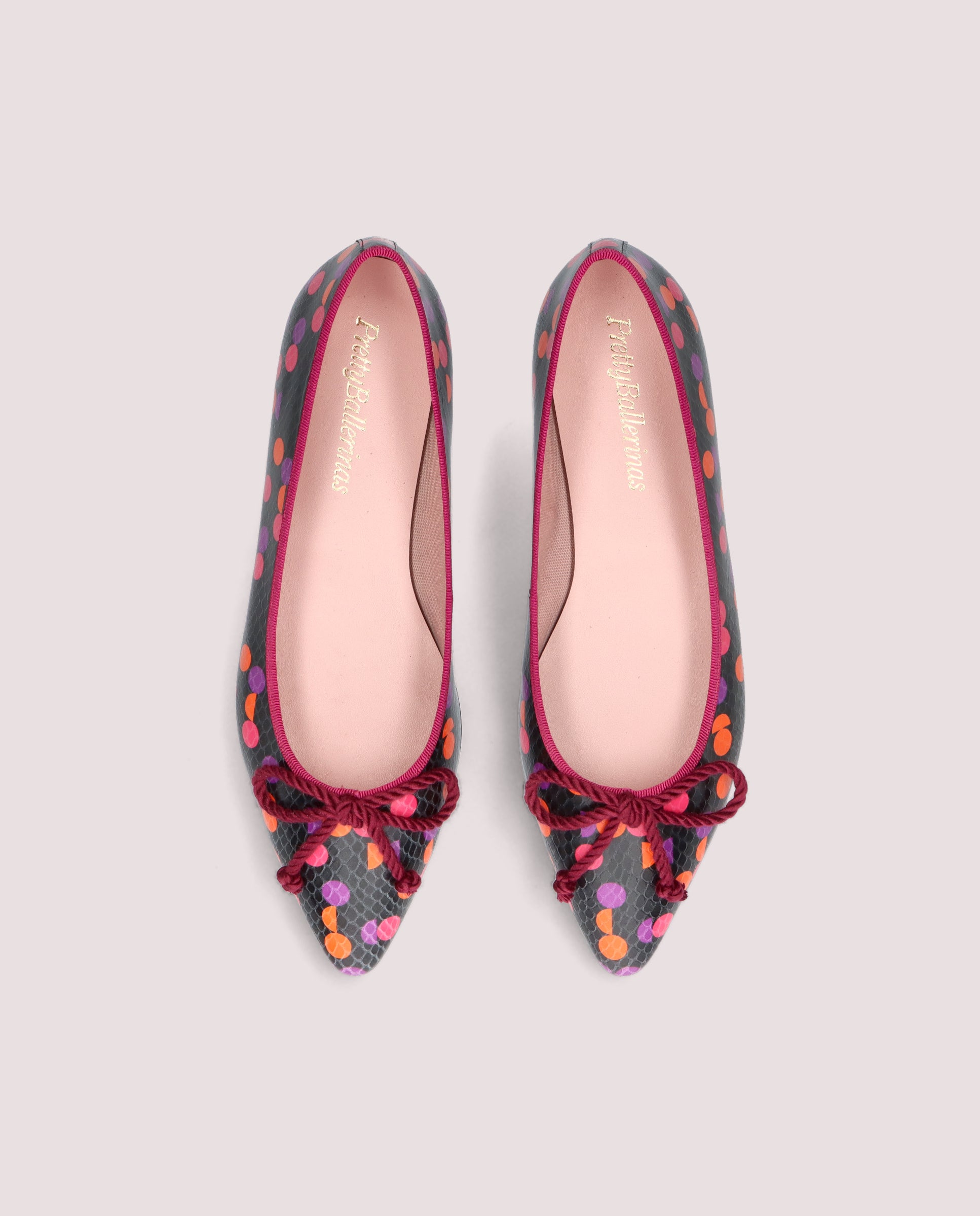 Tyra Multicolored Printed Leather Ballerinas
