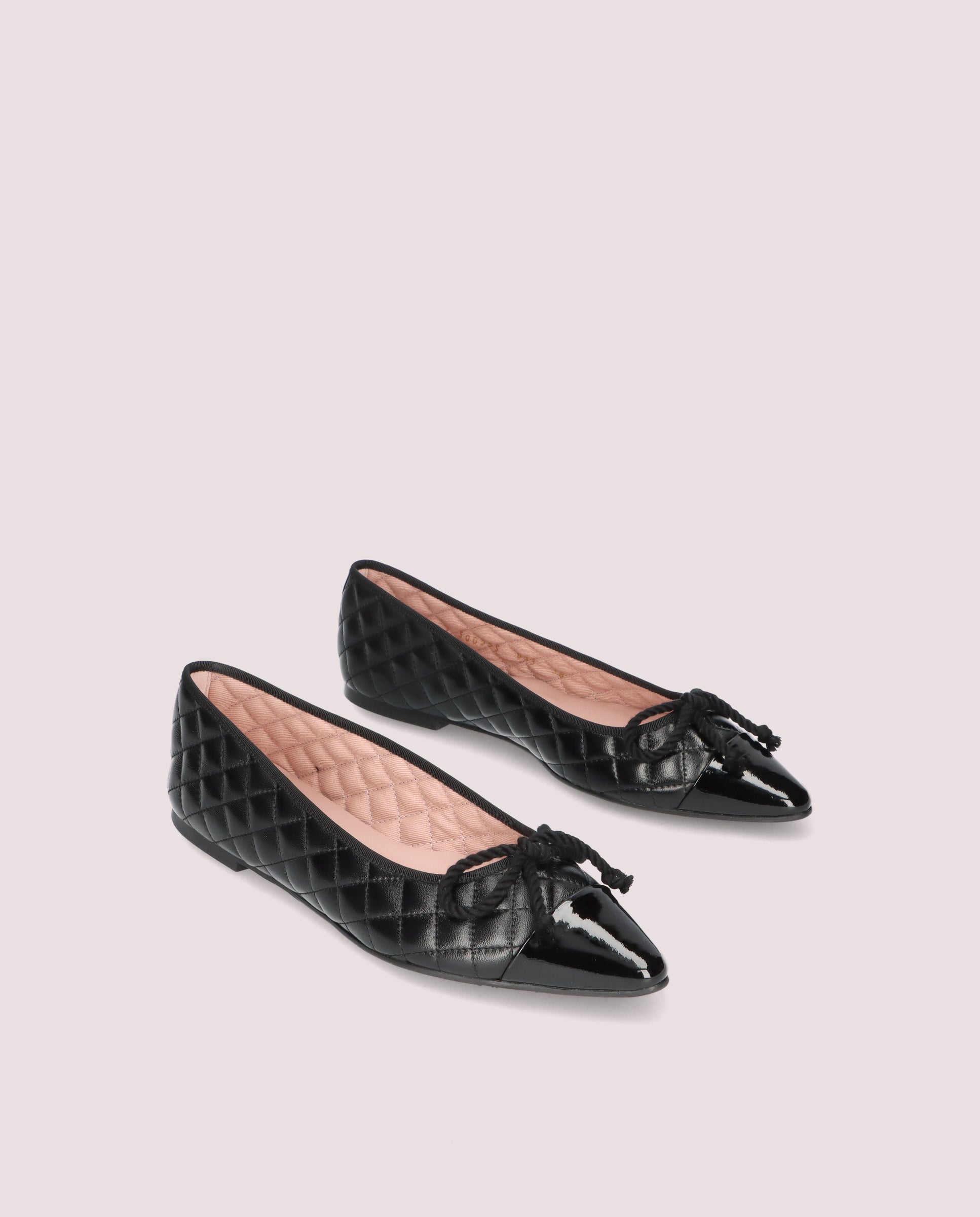 Tyra Black Leather Ballet Flats