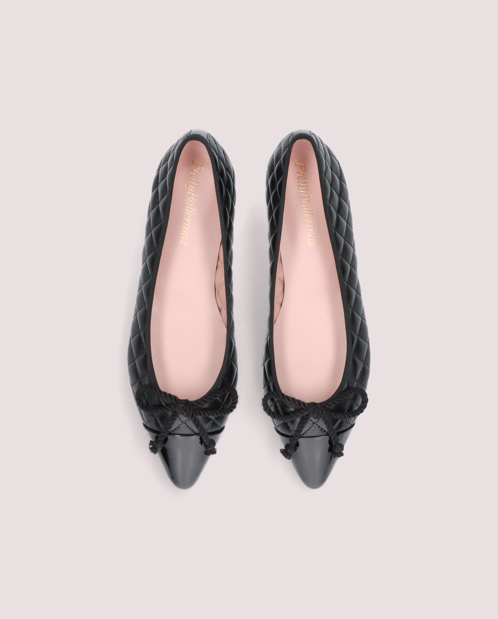 Tyra Black Leather Ballet Flats