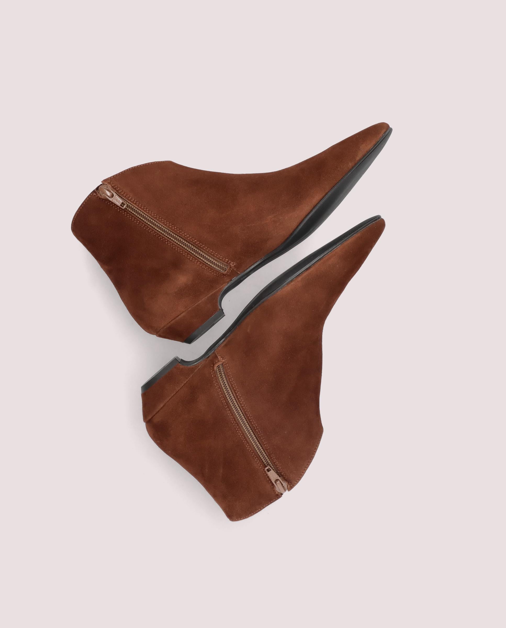 Robin Brown Suede Ankle Boots