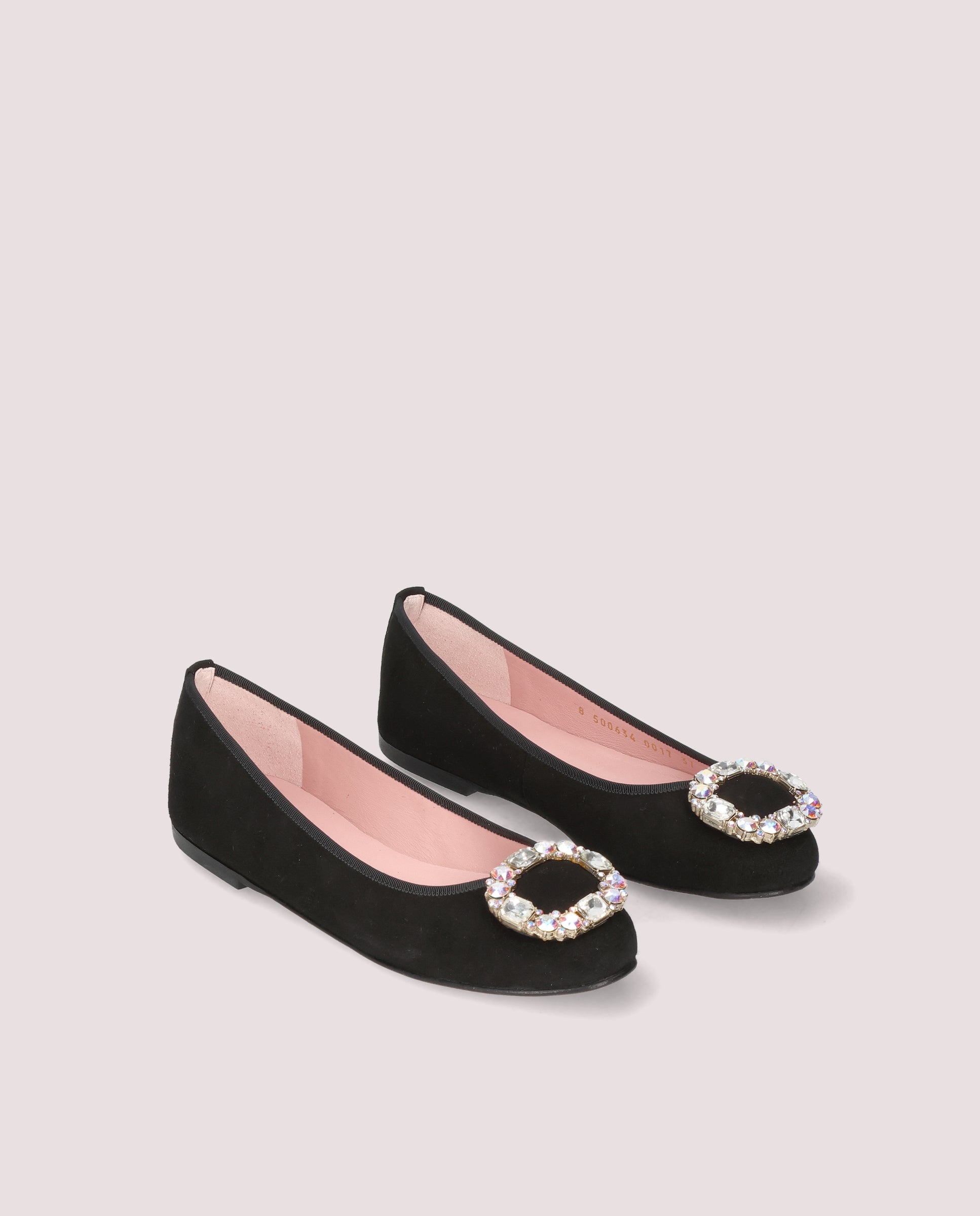 Black Suede Marilyn Ballerinas