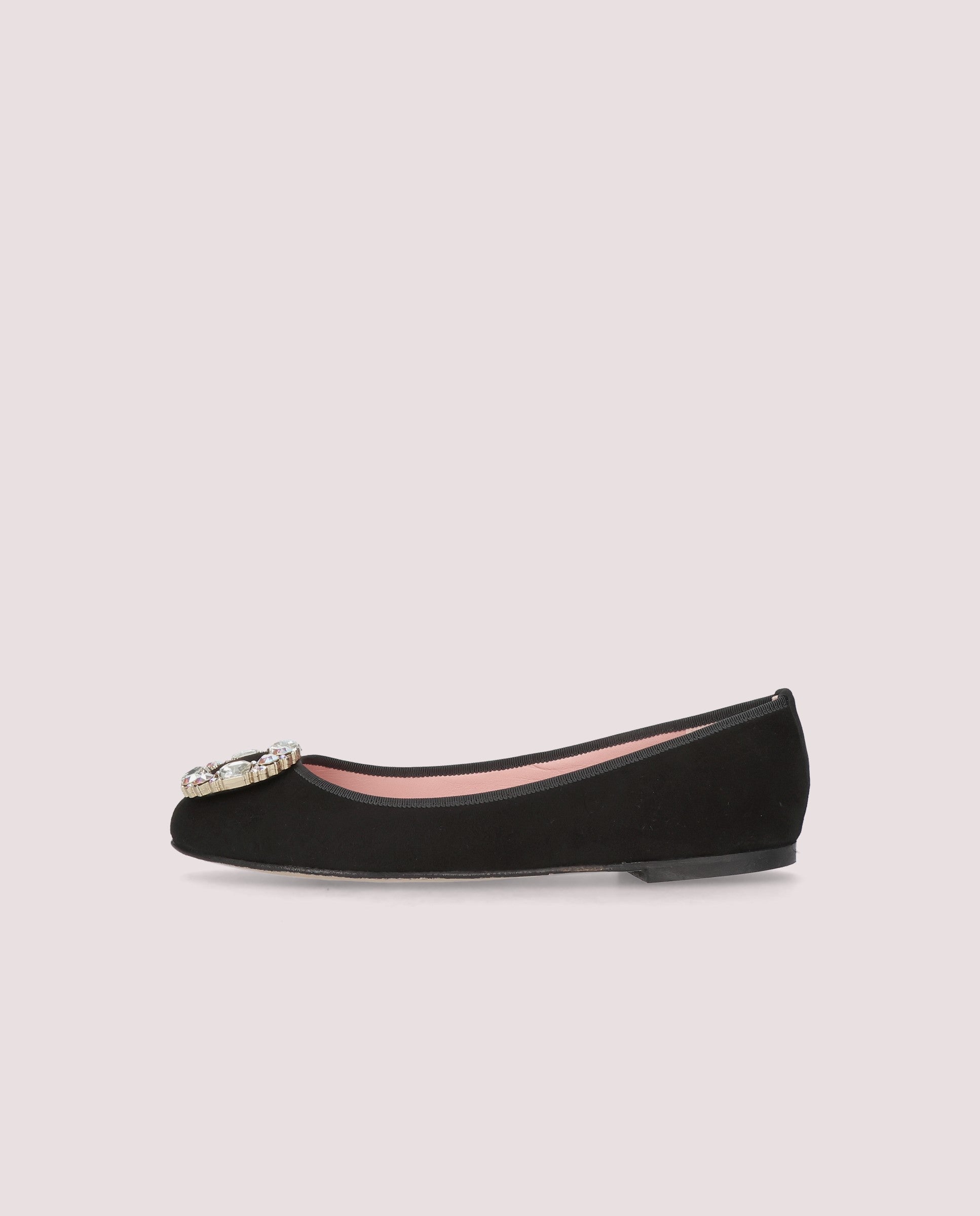 Black Suede Marilyn Ballerinas