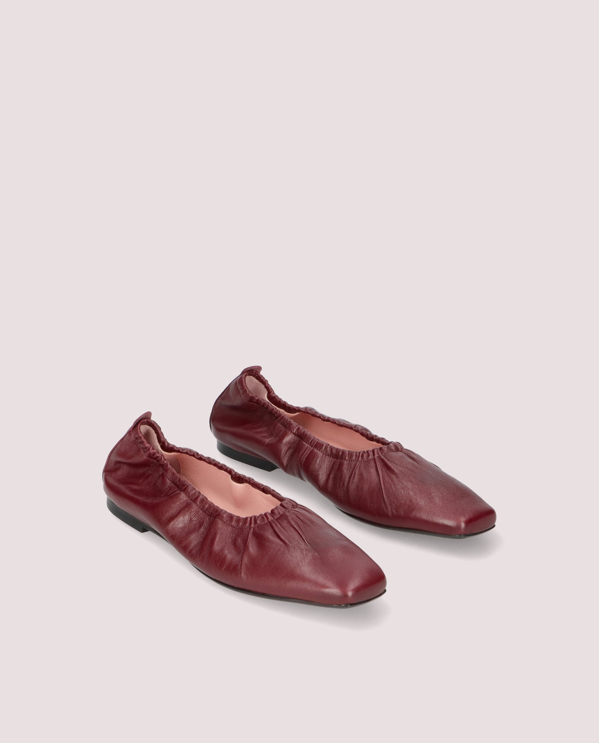 Camille Red Leather Ballet Flats