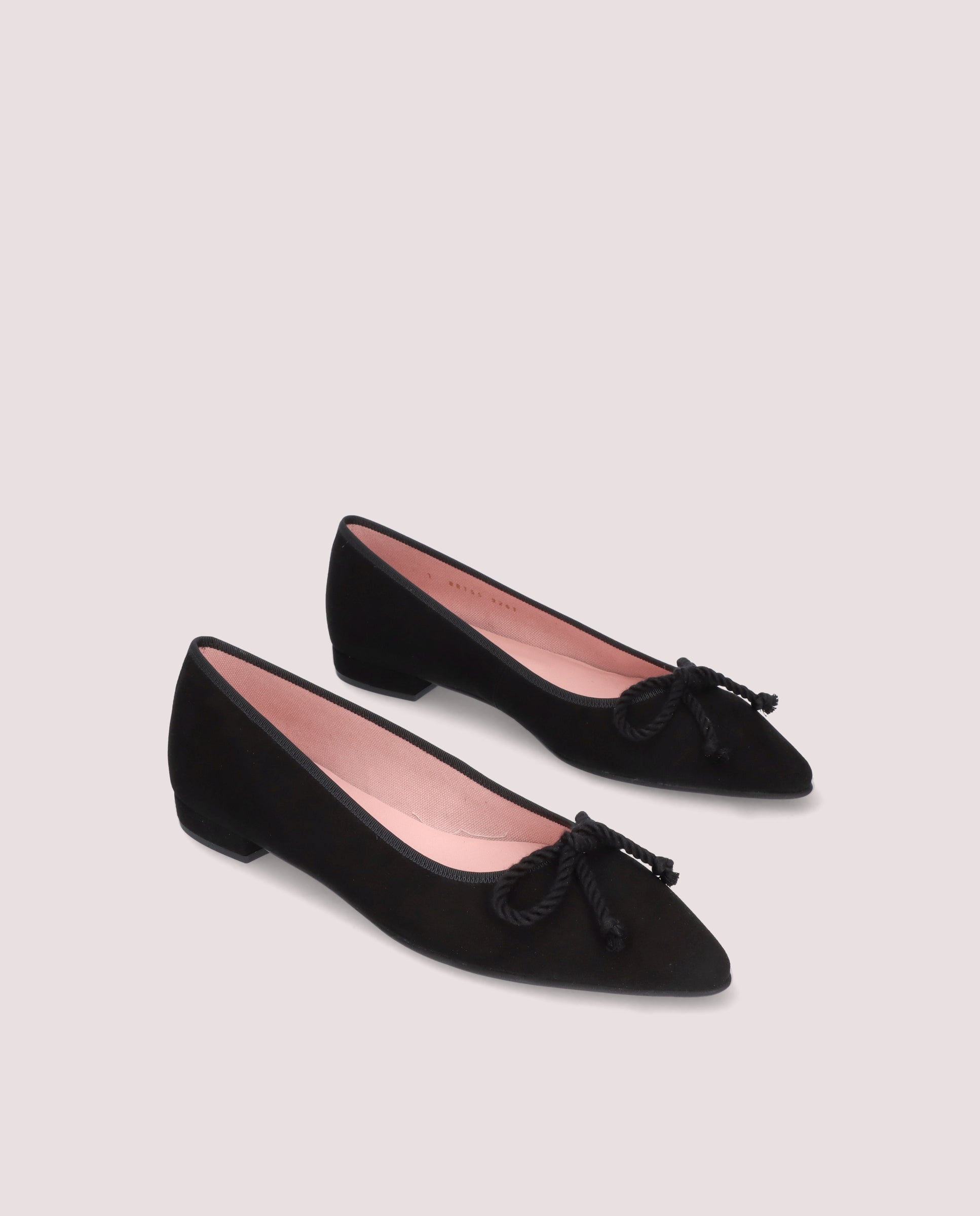 Elise Black Suede Ballet Flats