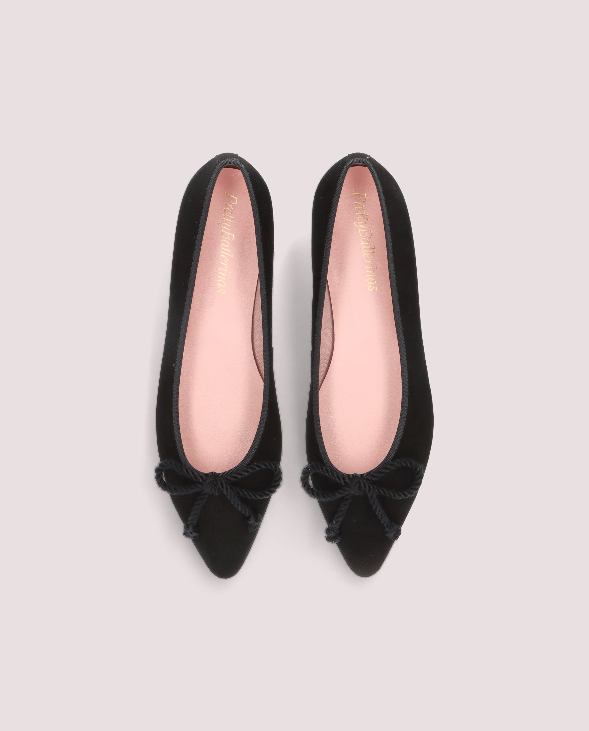 Elise Black Suede Ballet Flats
