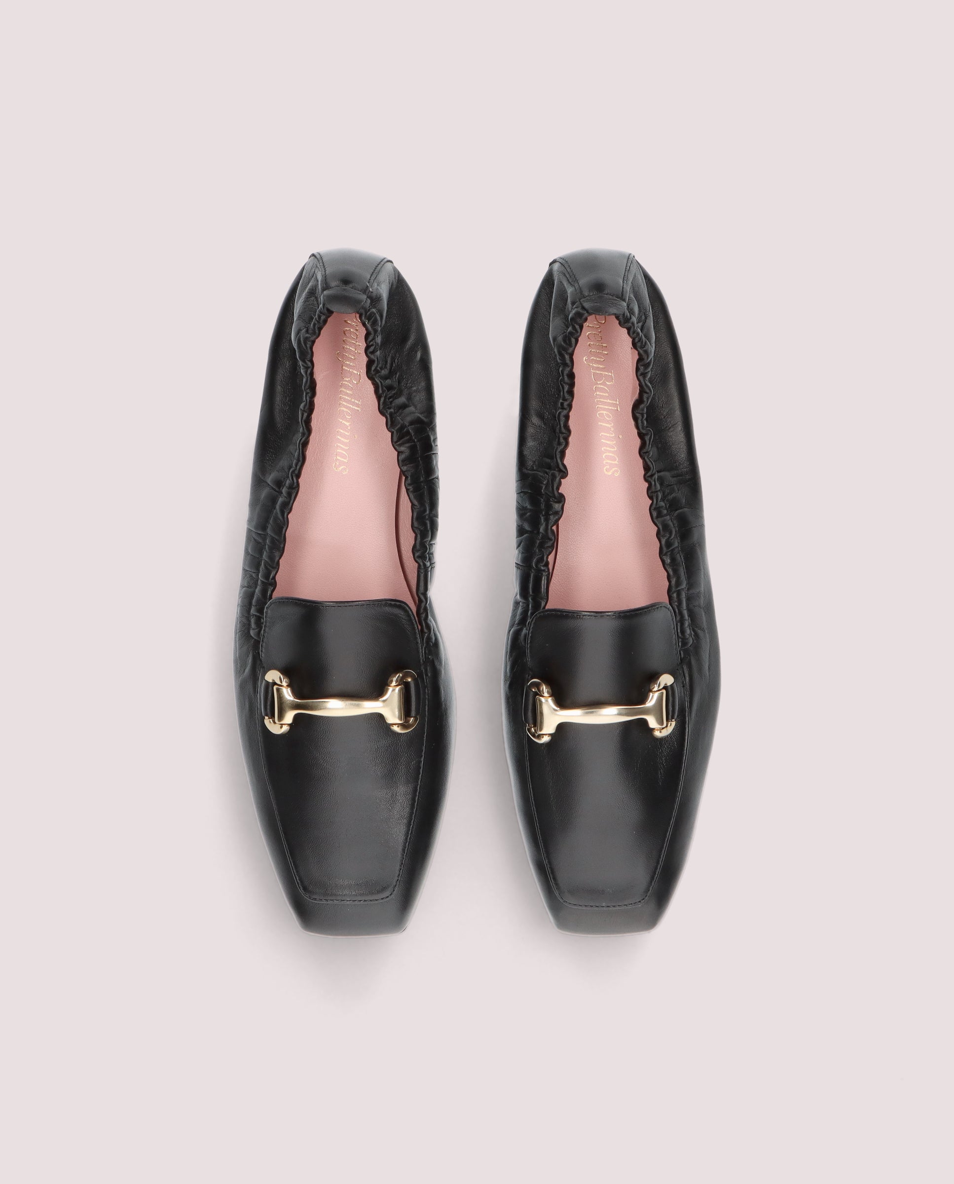 Camille Black Leather Loafers