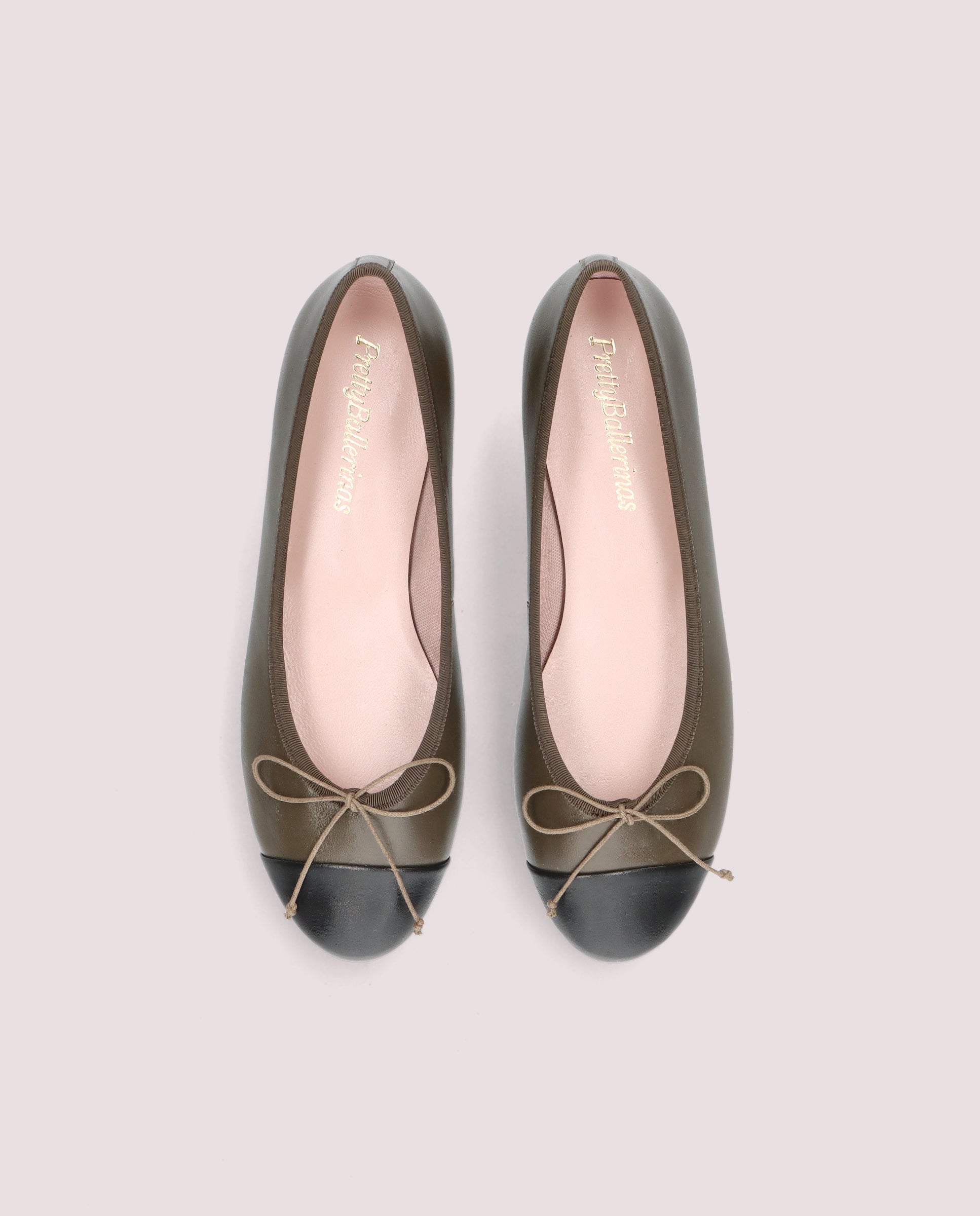 Nicole Green Leather Ballerinas