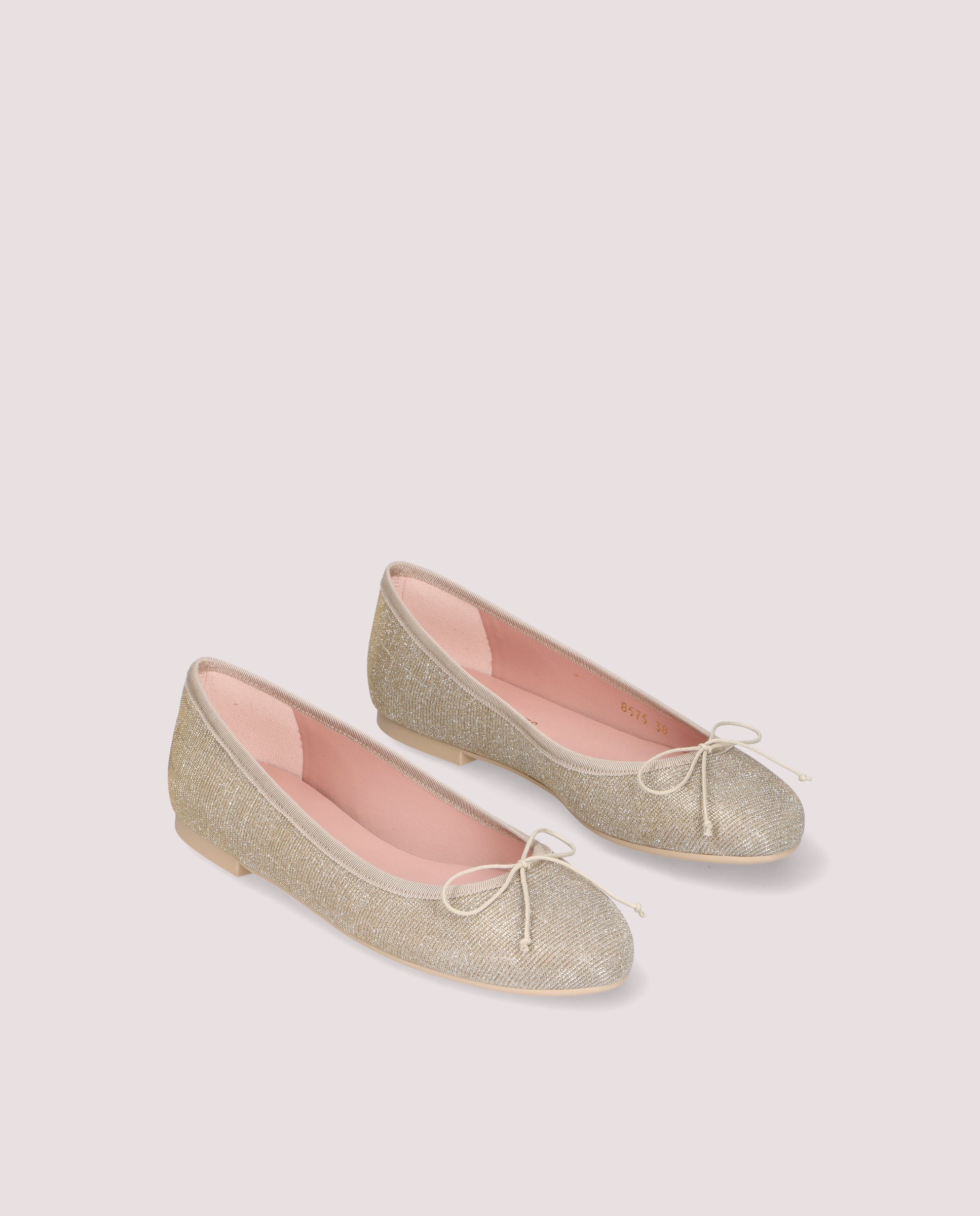 Nicole Silver Ballerinas Metallic Fabrics