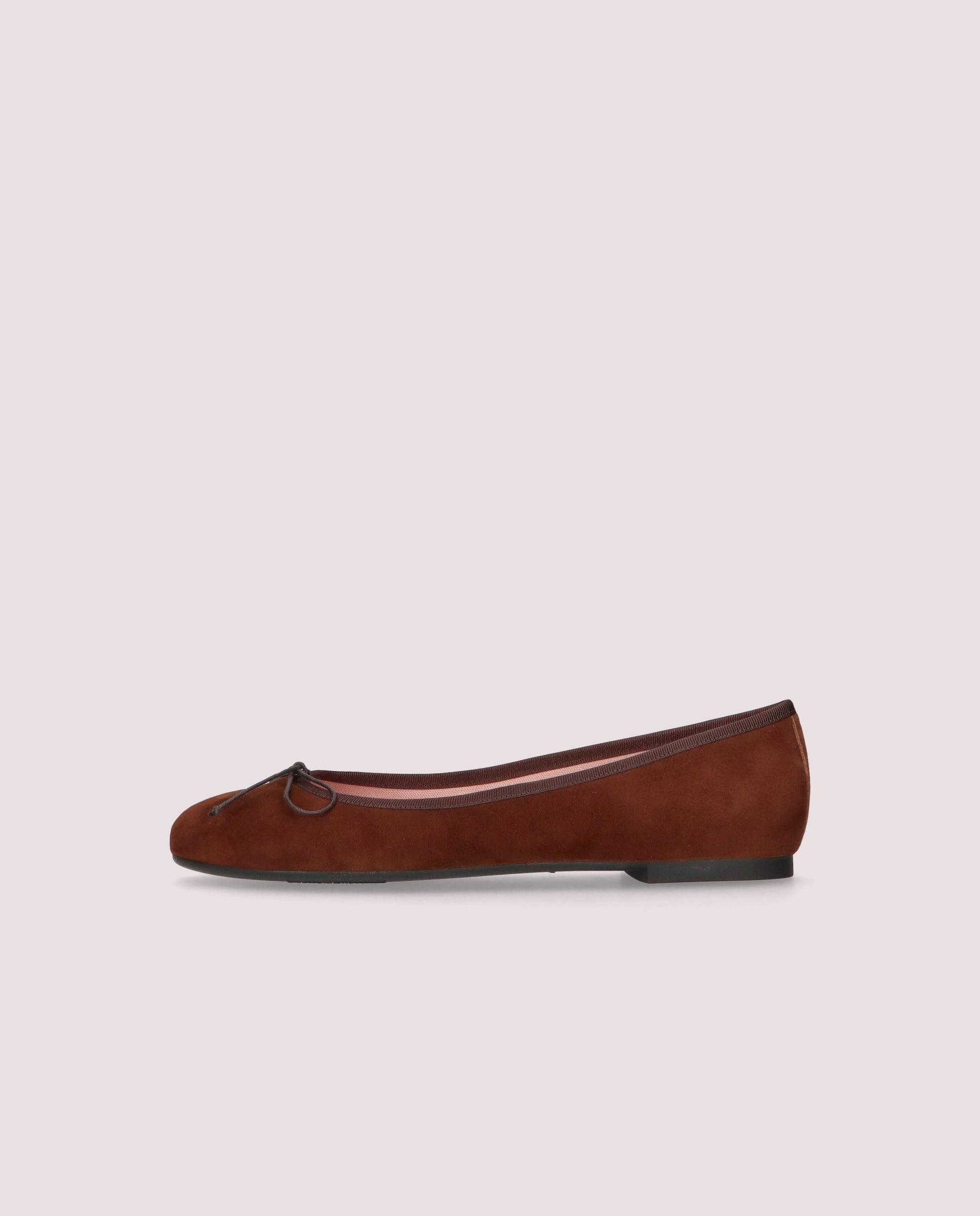 Nicole Brown Suede Ballet Flats