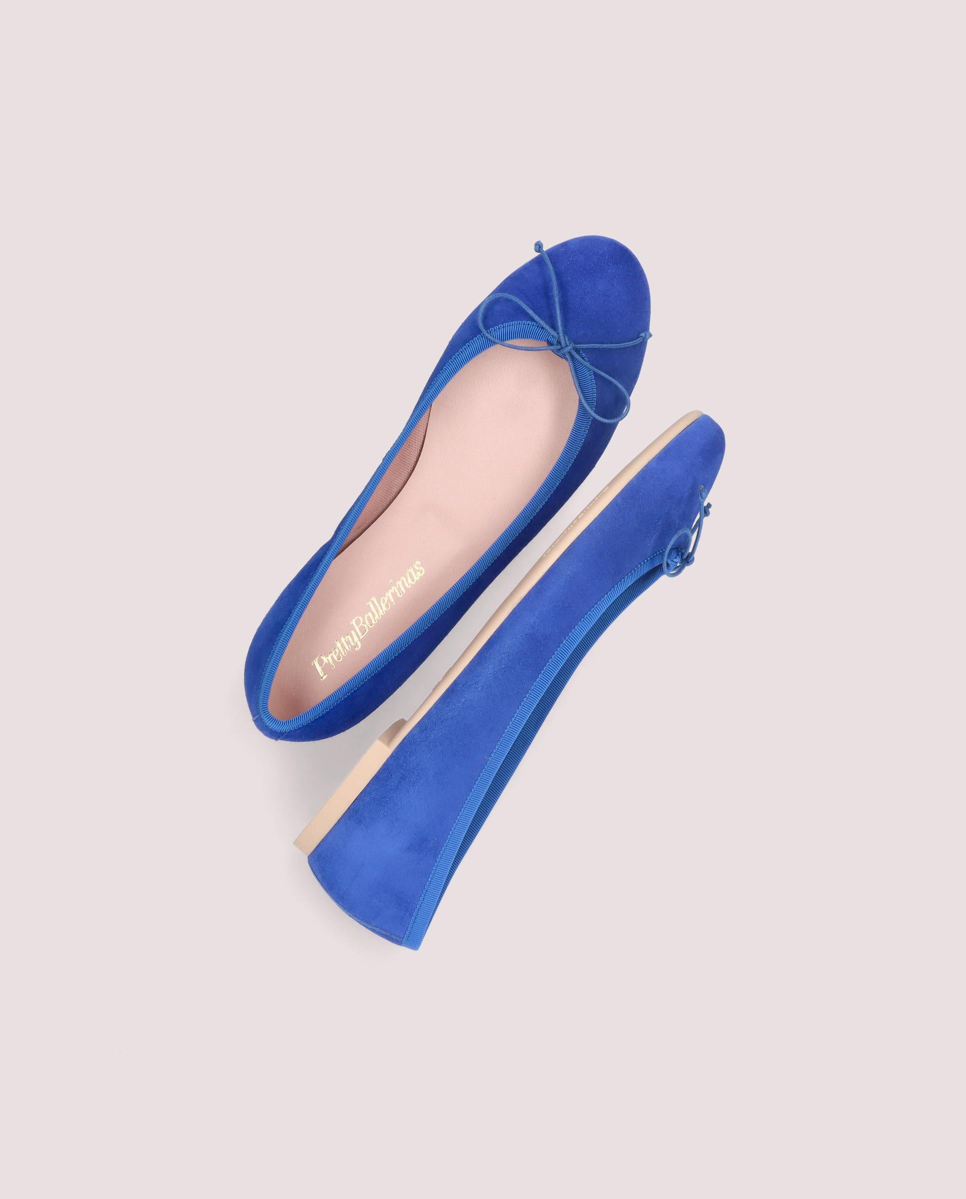 Nicole Blue Suede Ballerinas