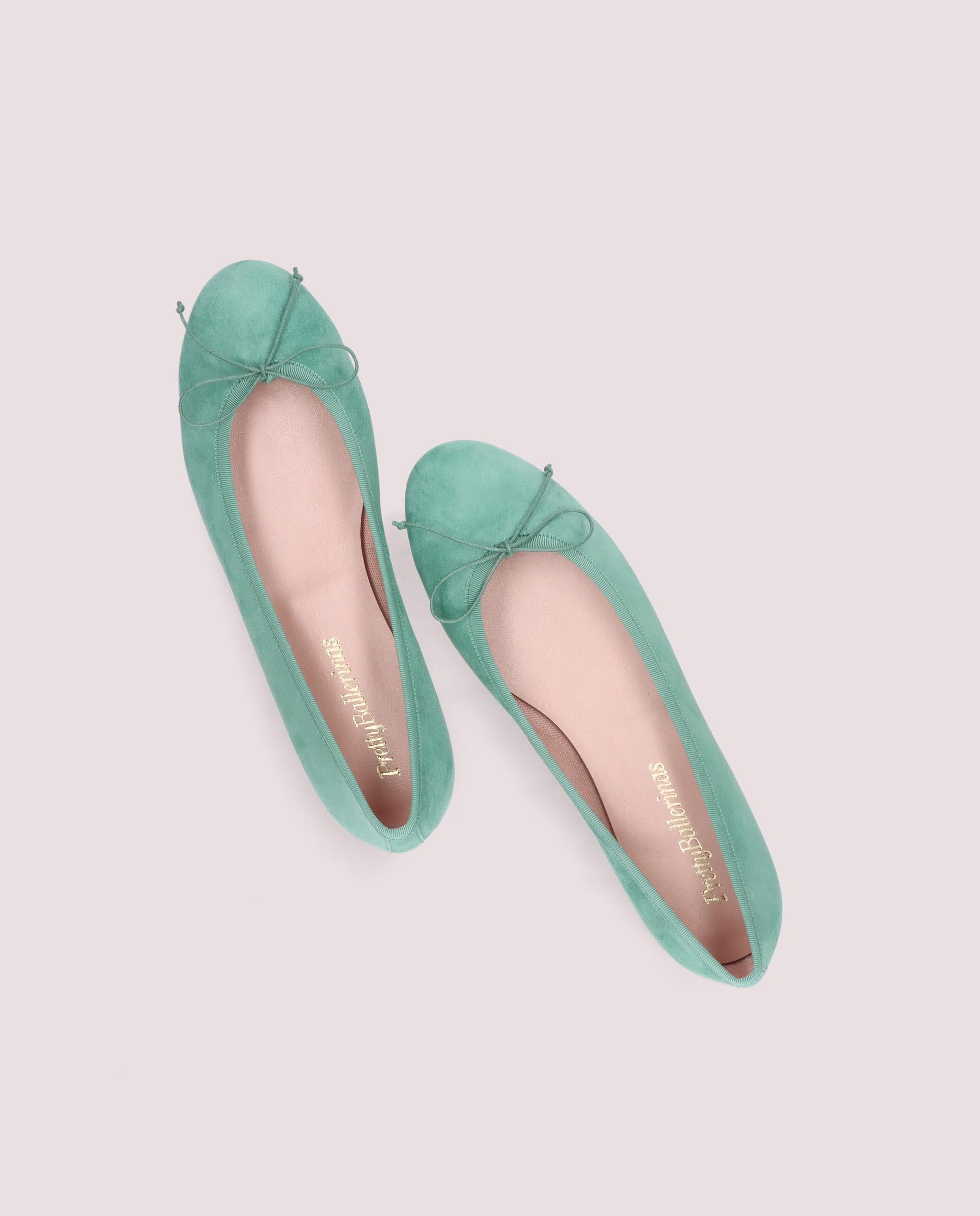 Nicole Green Suede Ballerinas
