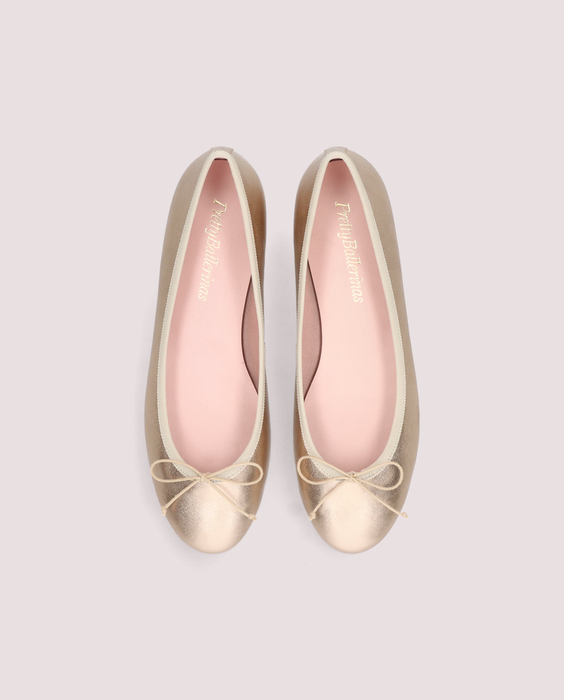 Nicole Gold Metallic Leather Ballerinas