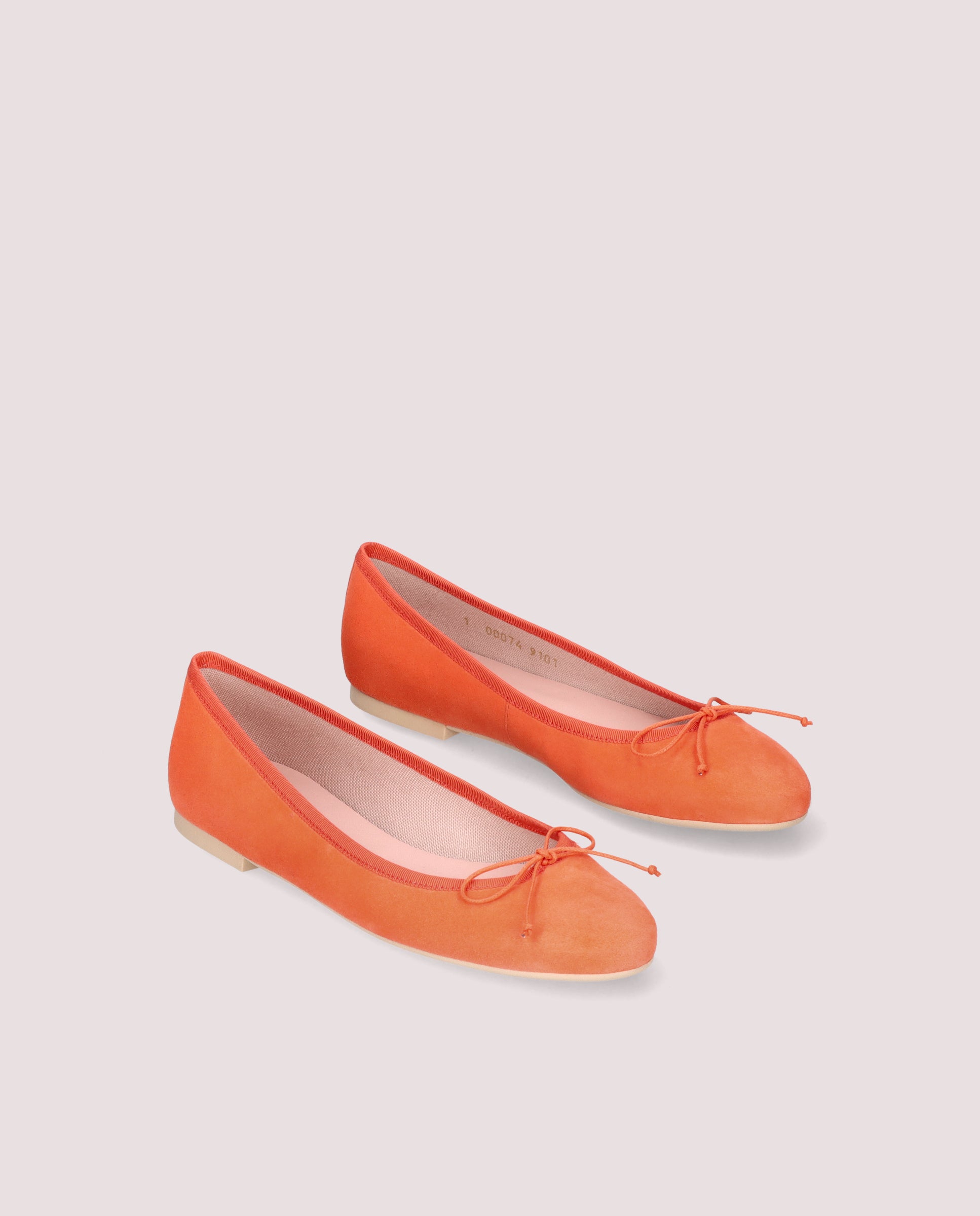 Nicole Orange Suede Ballerinas